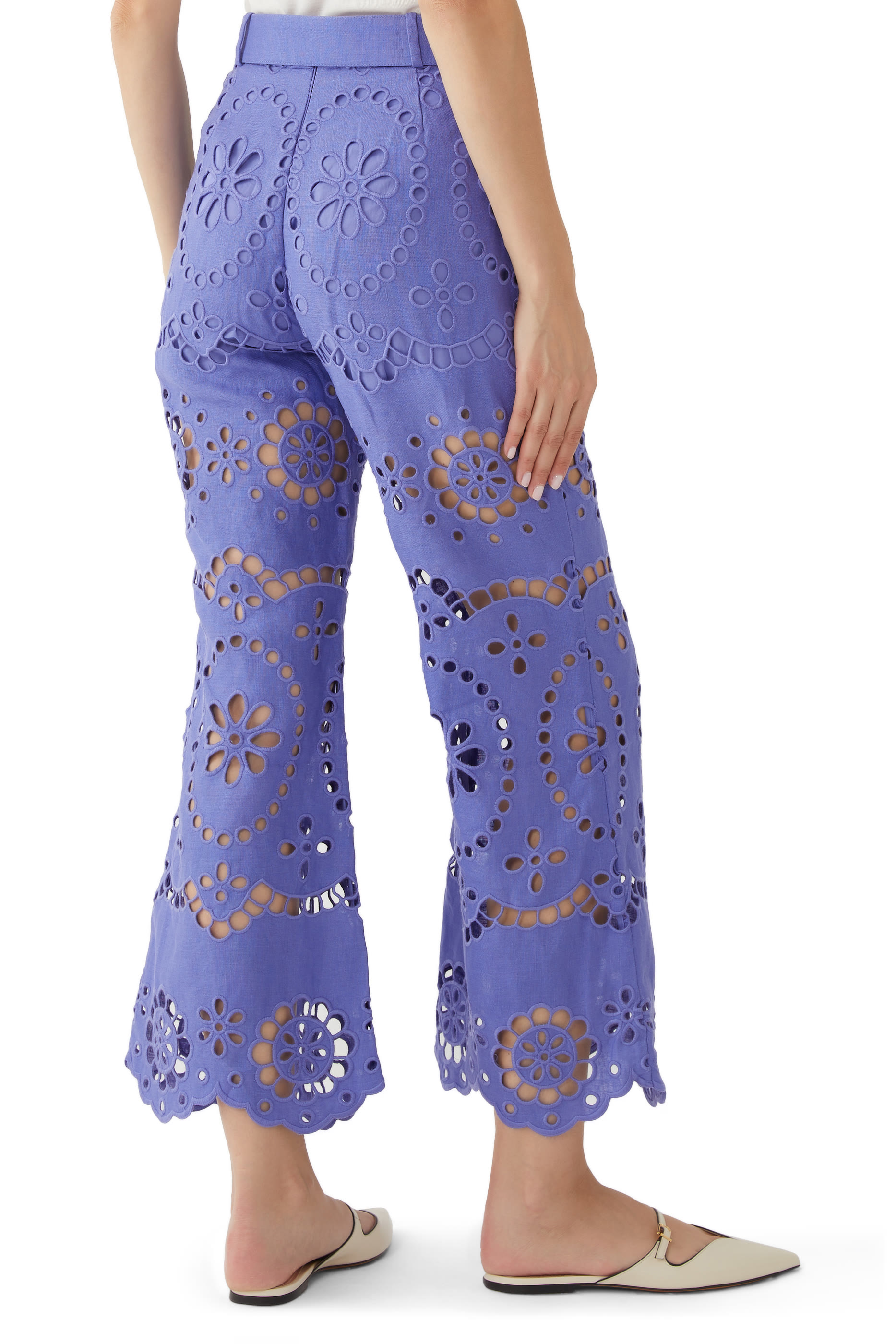 Pop Embroidered Crop Pants