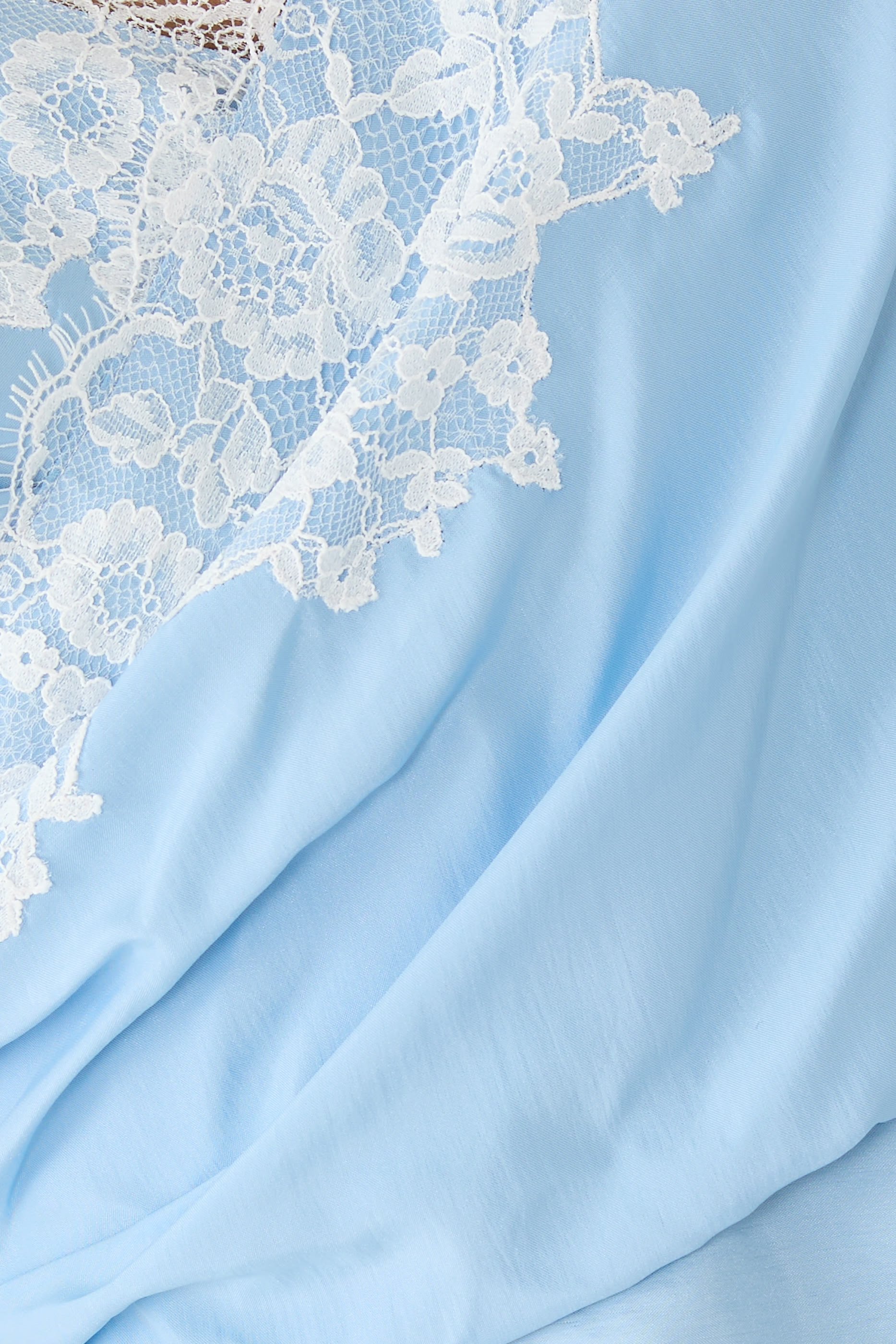  Lace Touch Habutai Asymmetric Top