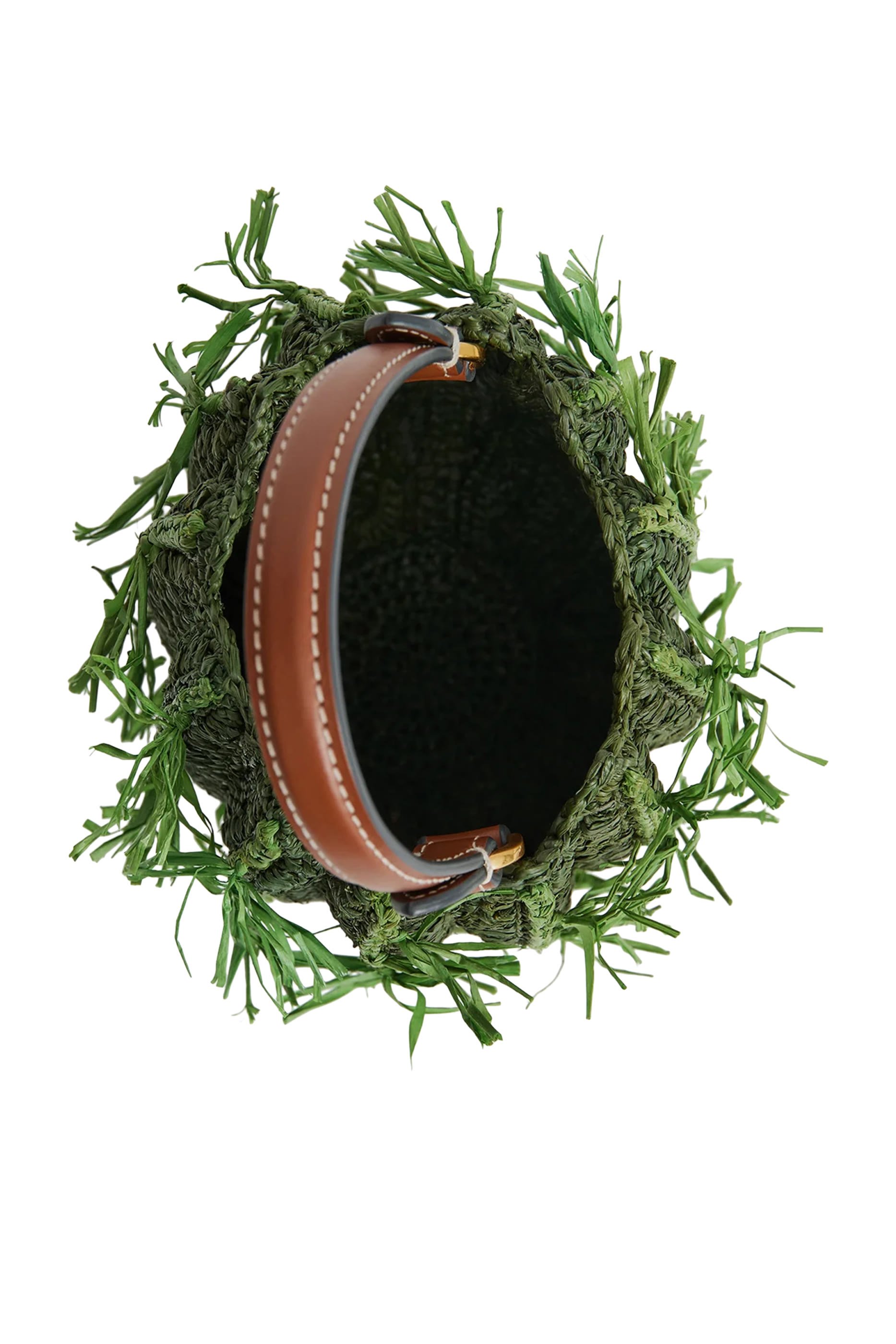 Raffia Cactus Crossbody Bag