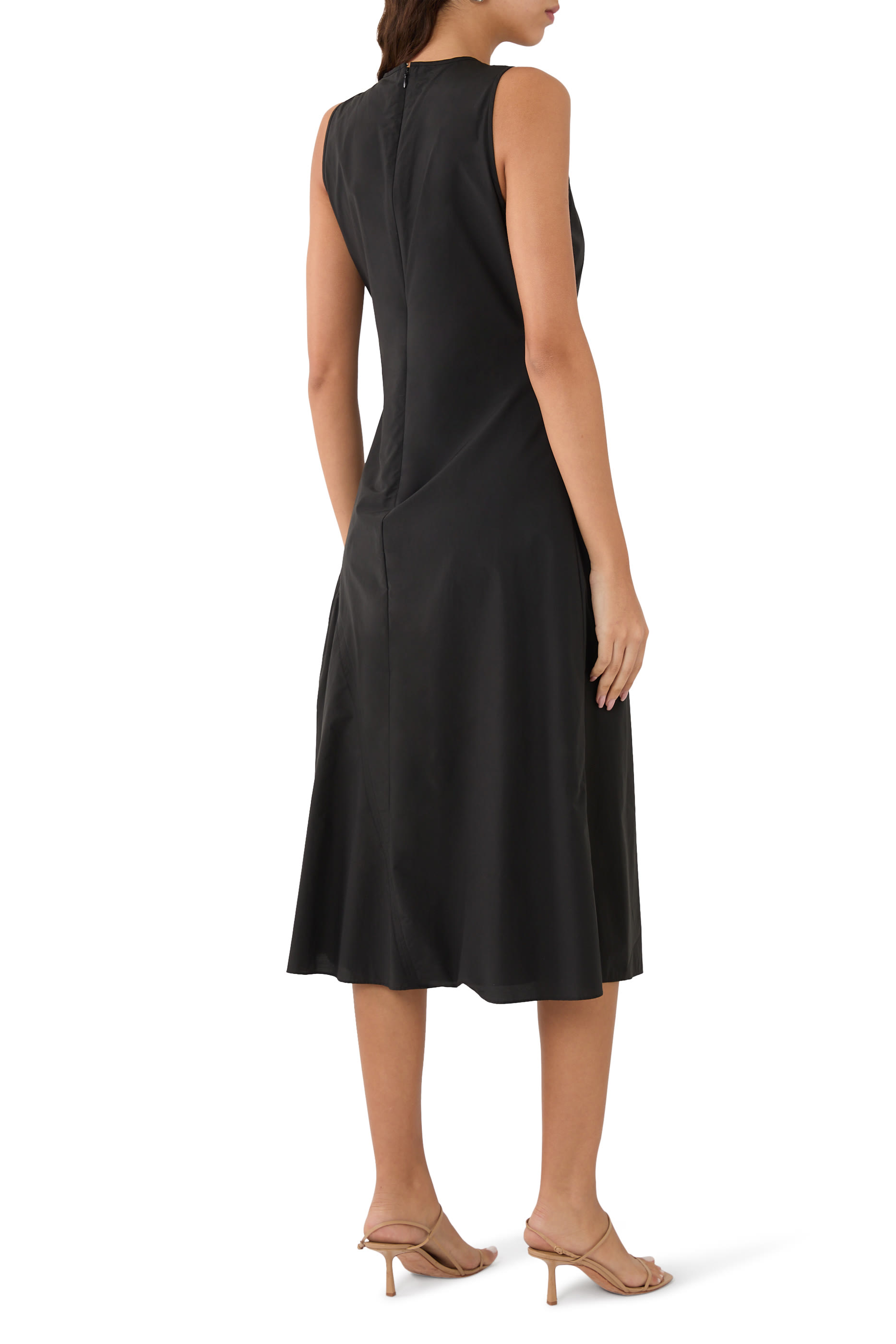 Ruched Asymmetrical Midi Dress