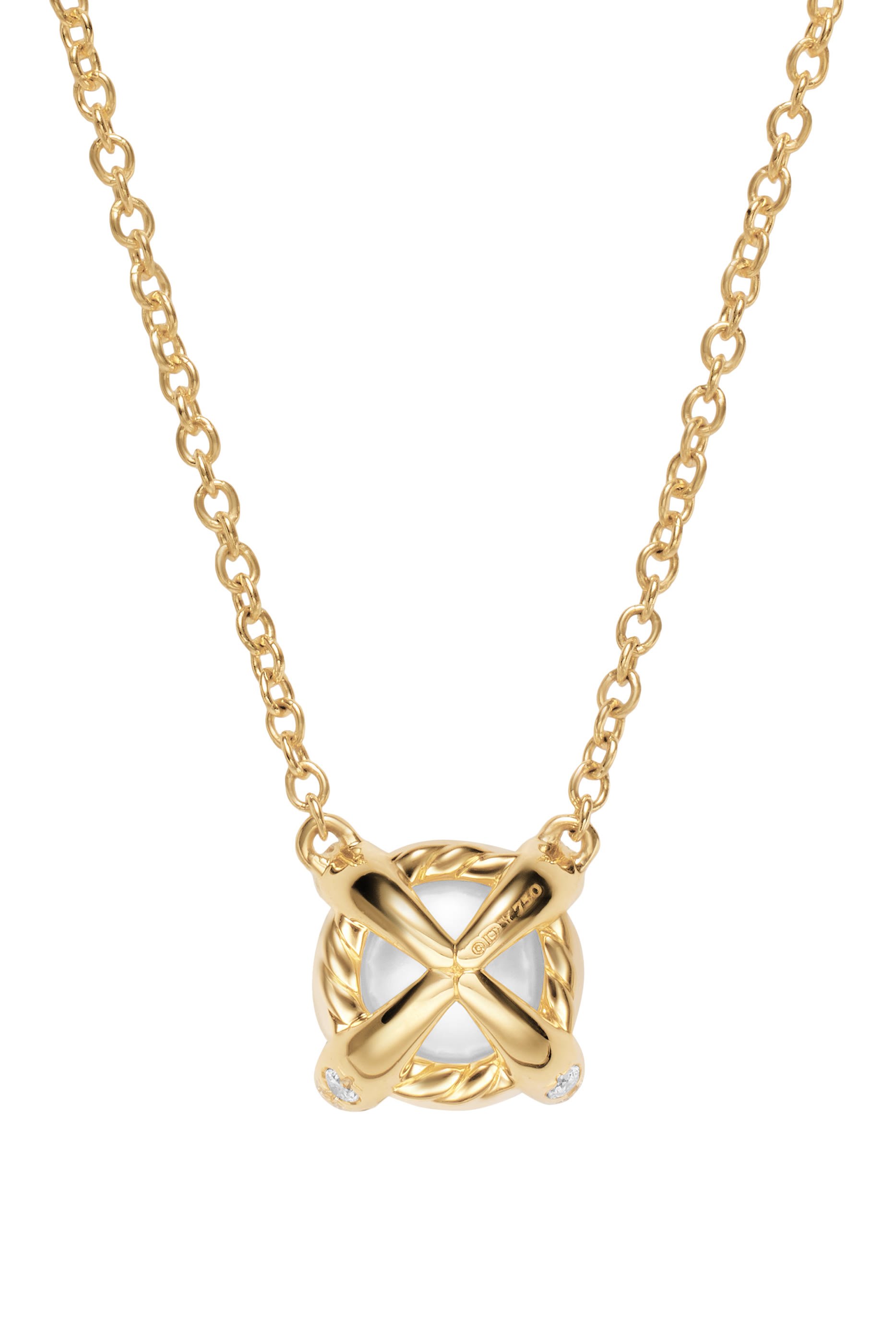 Pearl Classics Necklace, 18k Yellow Gold & Pearl, Diamonds