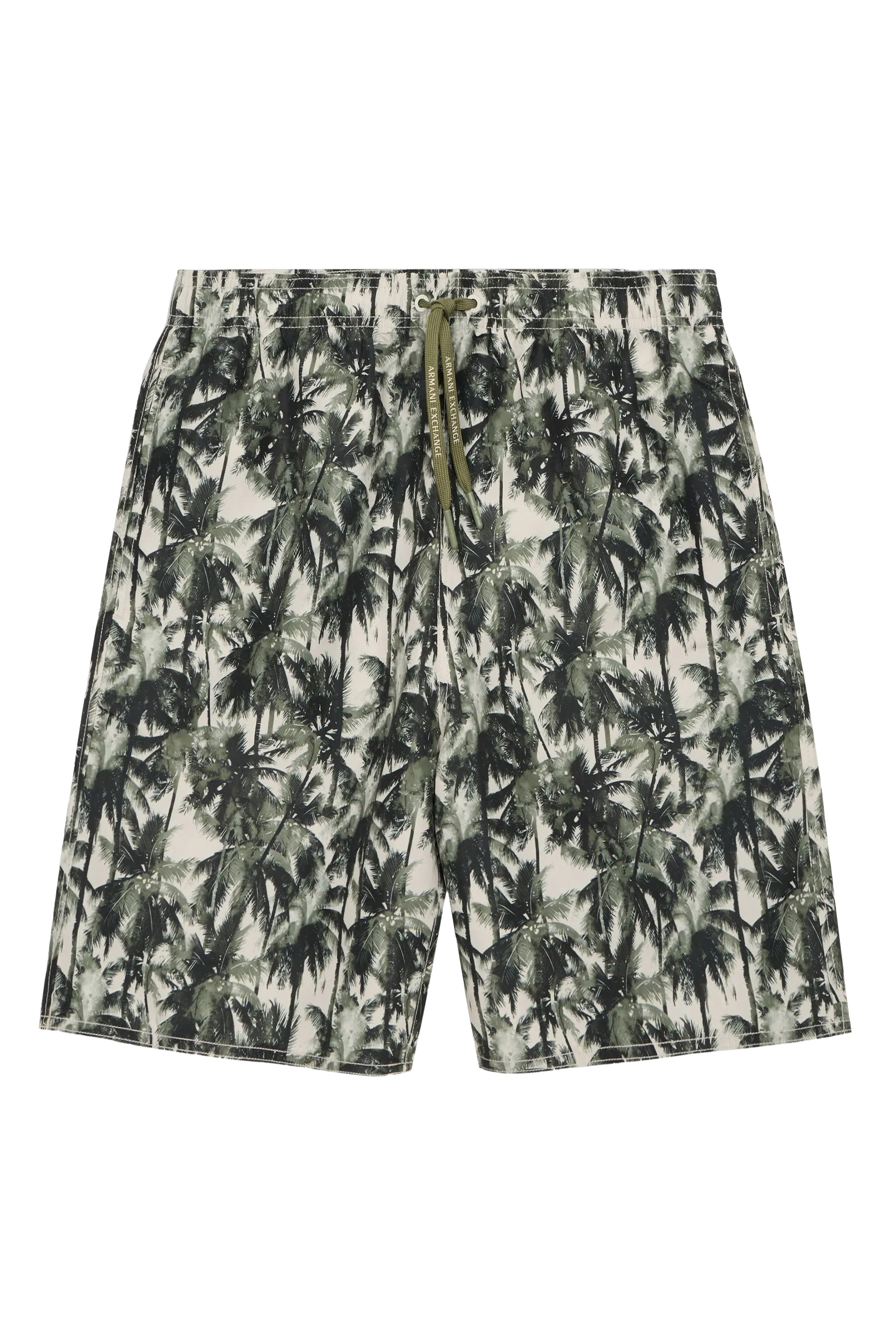 Palm Print Cotton Bermuda Shorts