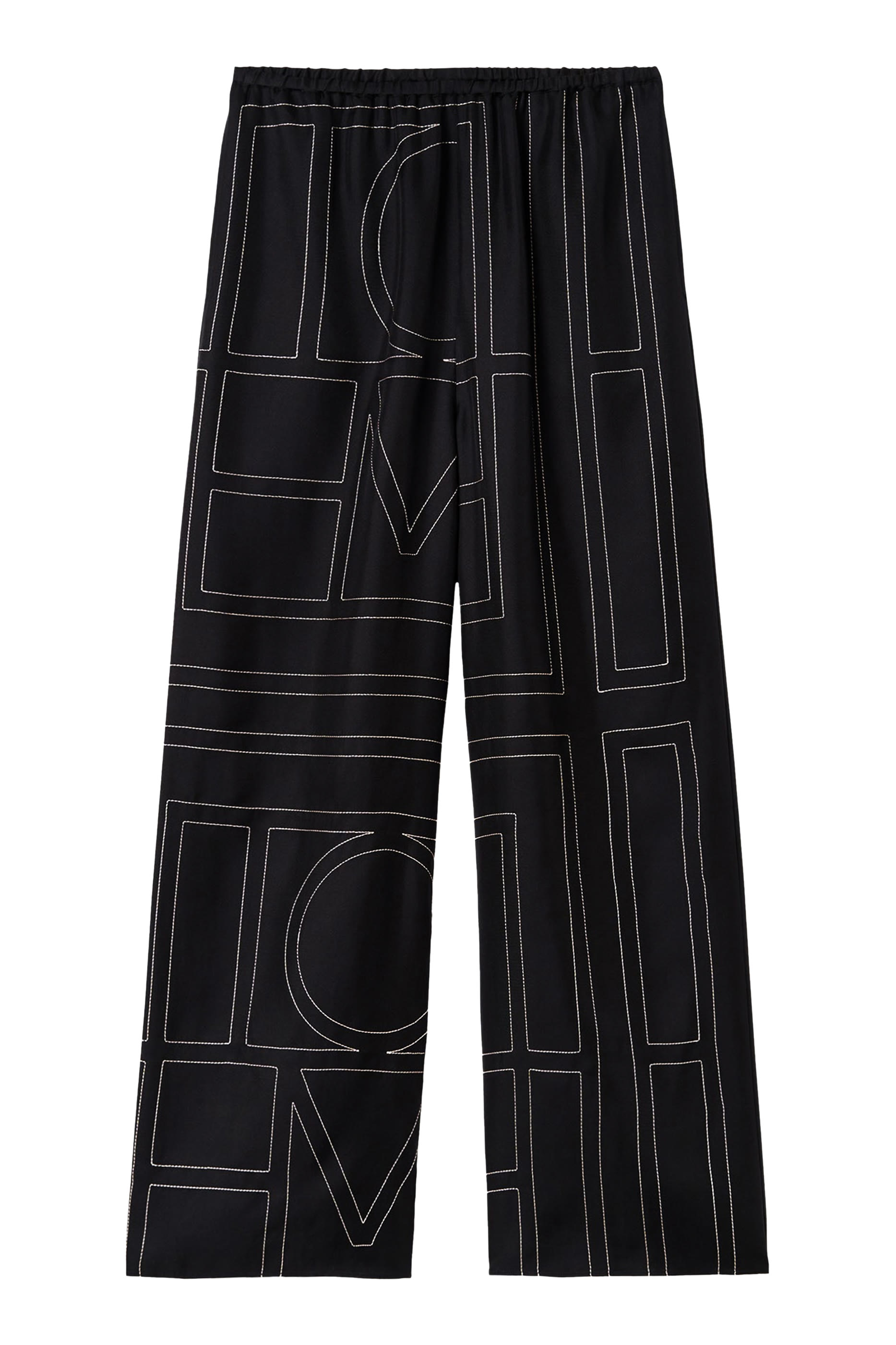 Monogram Silk Pants