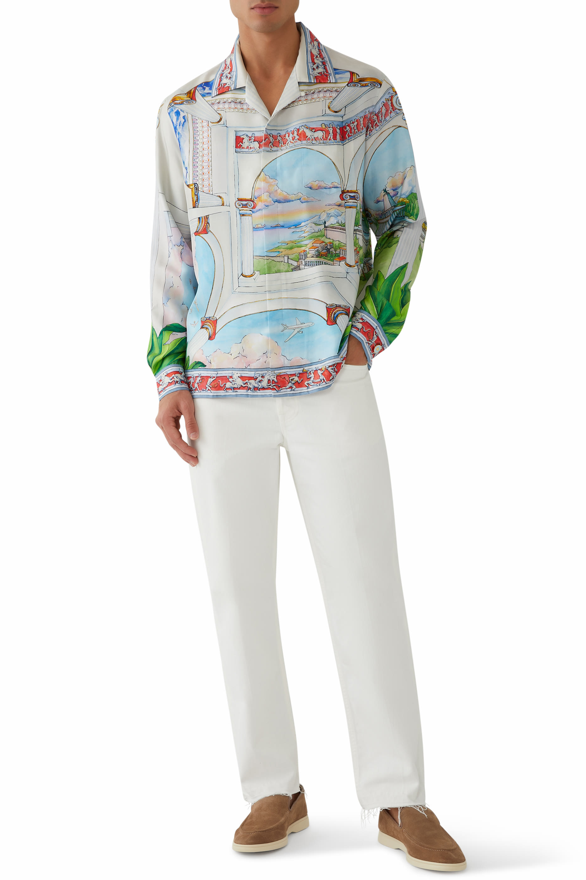 Long Sleeve Cuban Collar Shirt