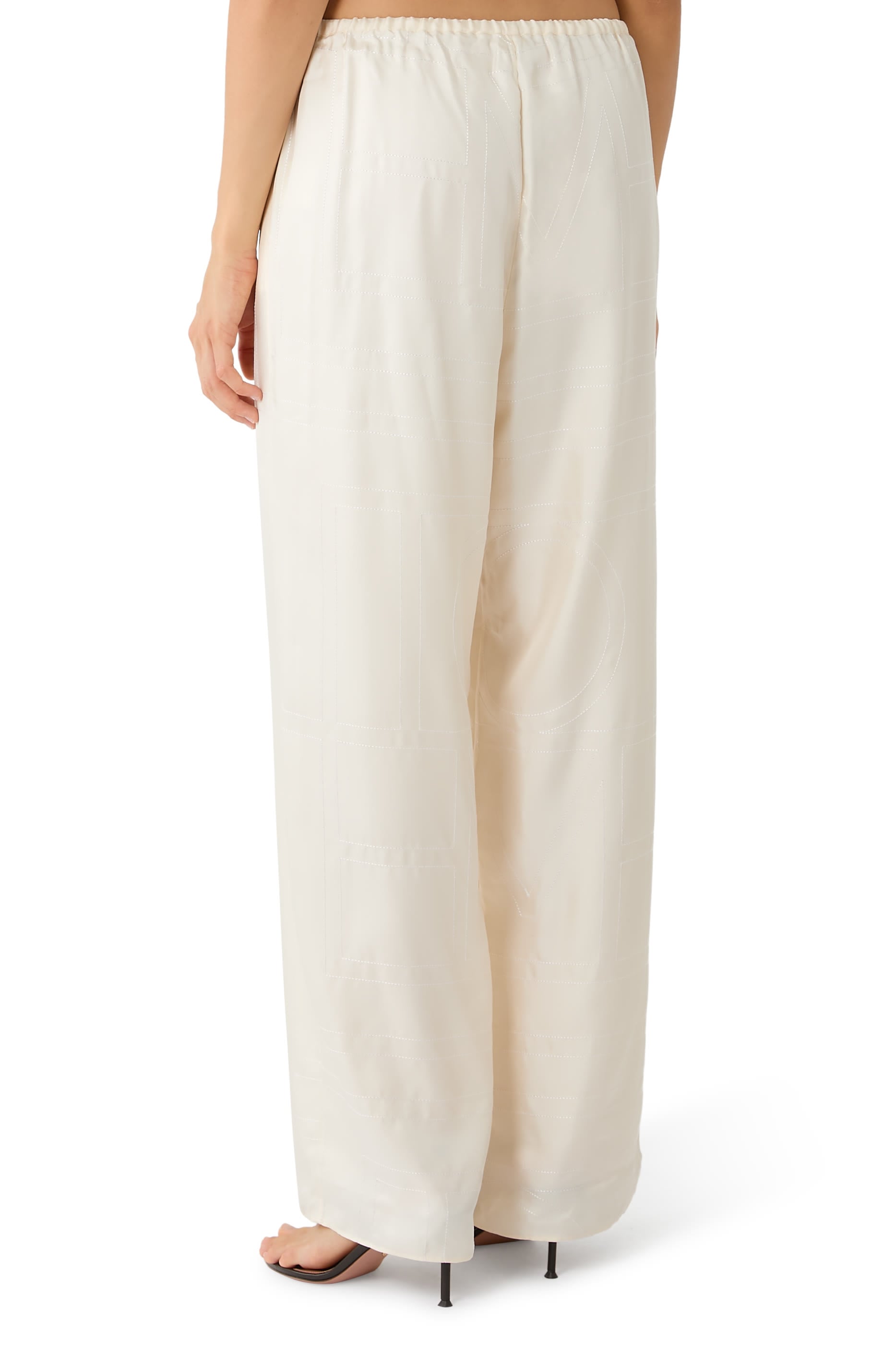 Monogram Silk Pajama Bottoms