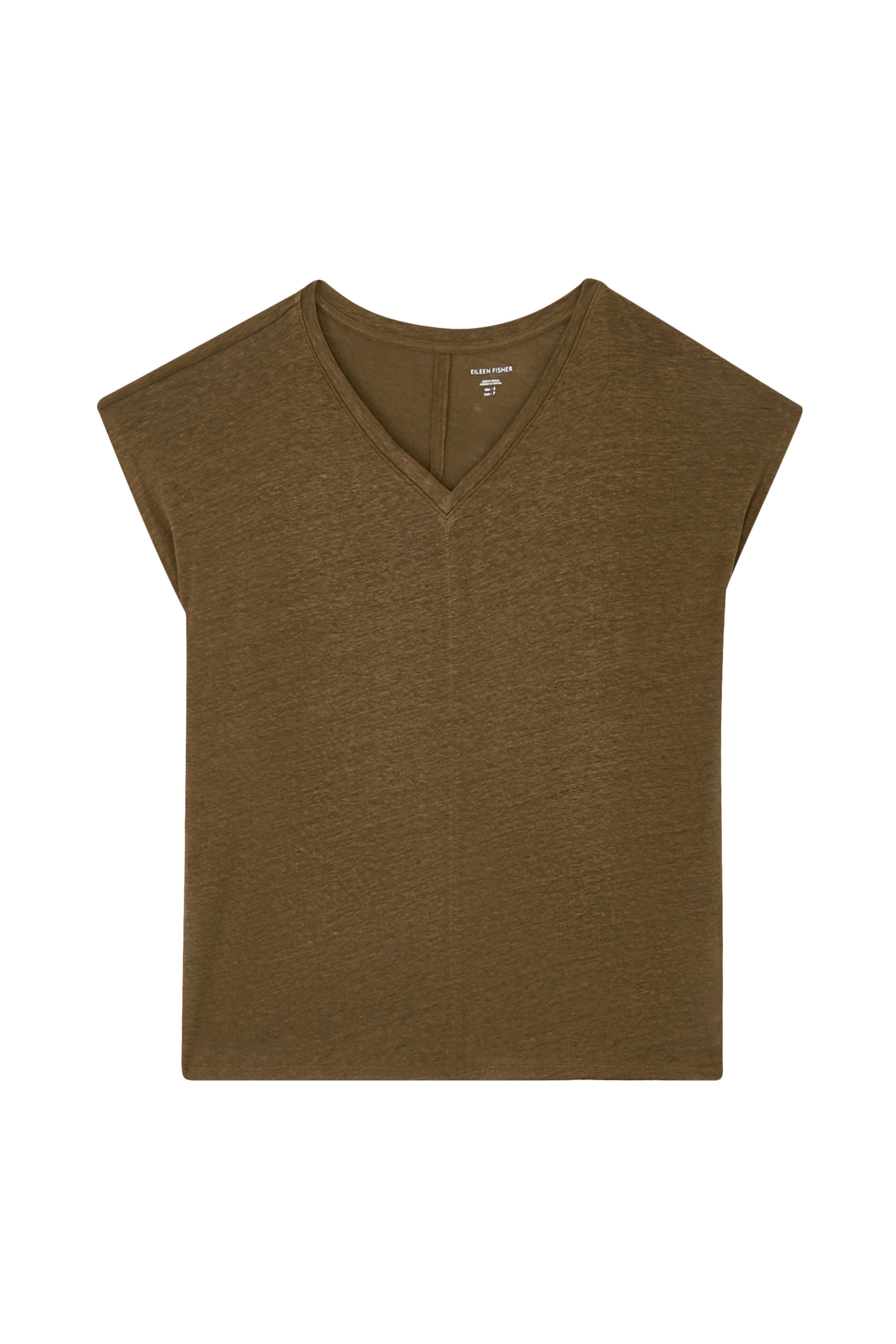Organic Linen Jersey V-Neck T-Shirt