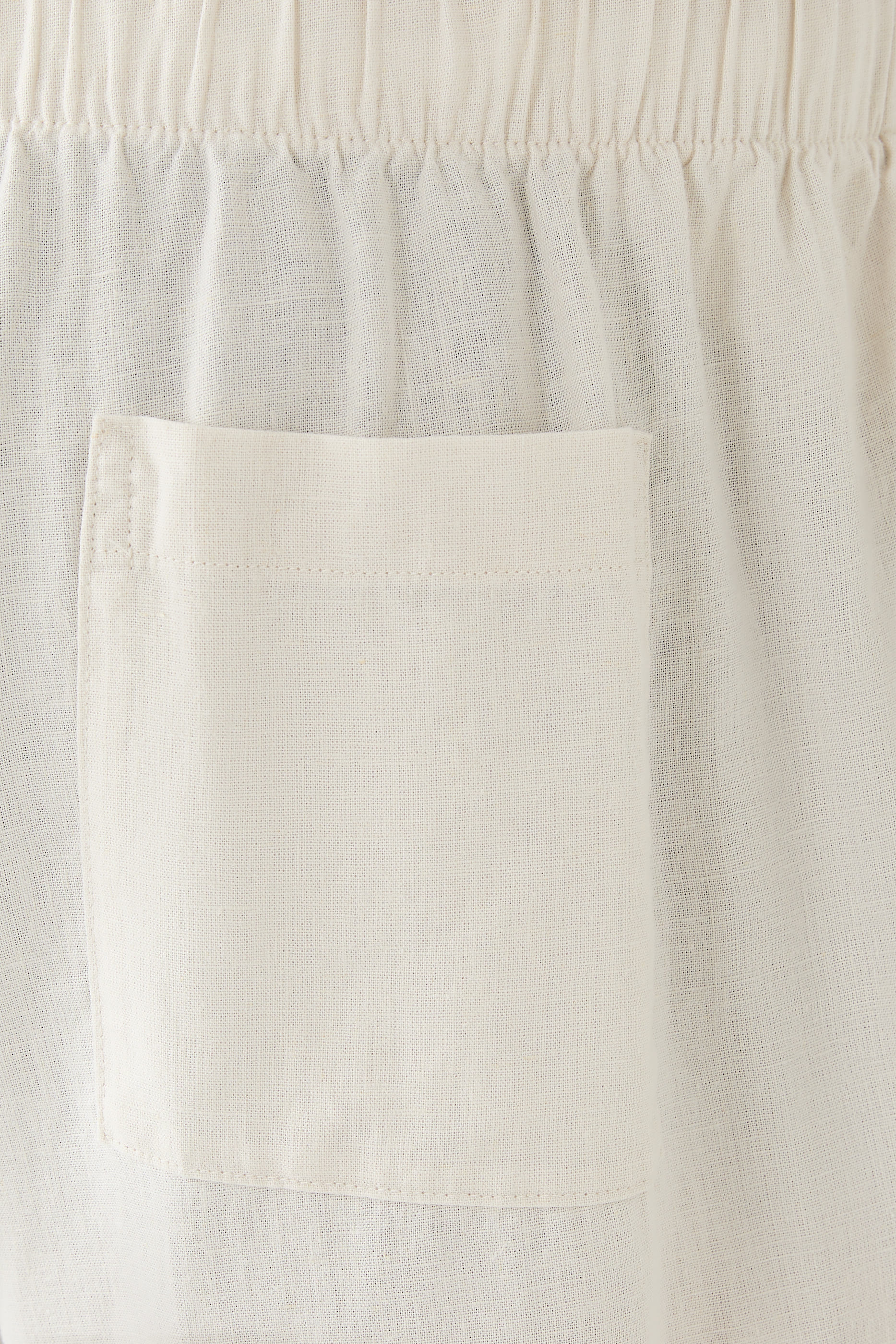 Linen Blend Pajama Shorts