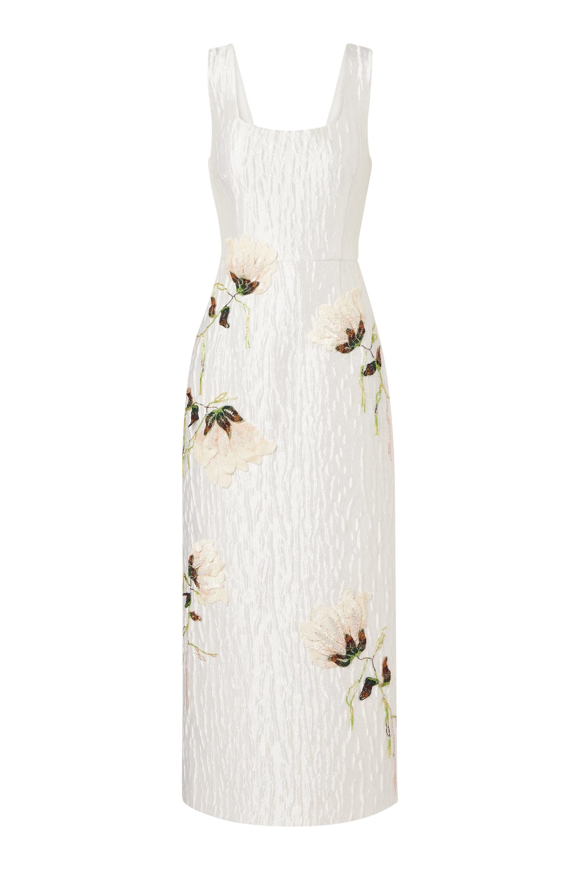 Lilibeth Floral Jacquard Midi Dress