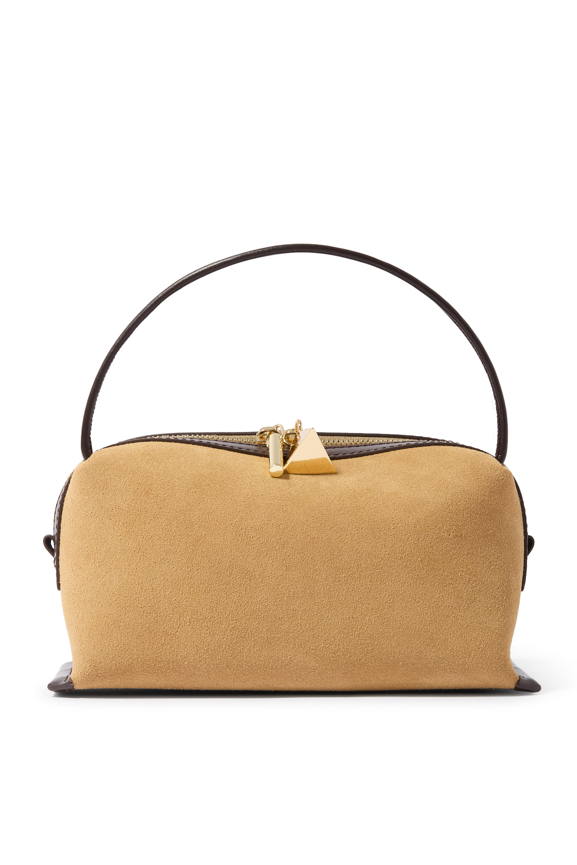  Gold Suede Hobo Bag