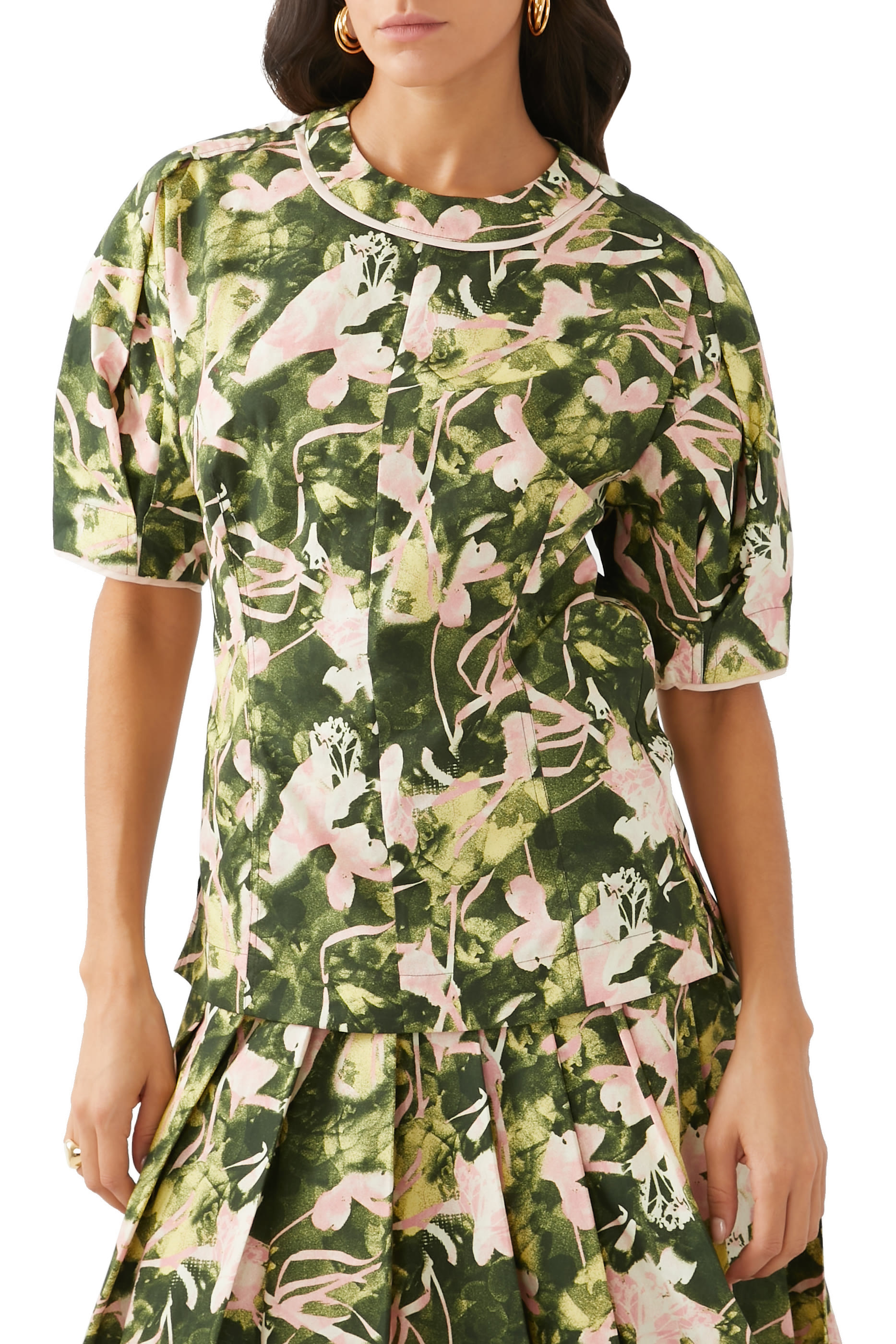 Floating Iris Short Sleeve Top