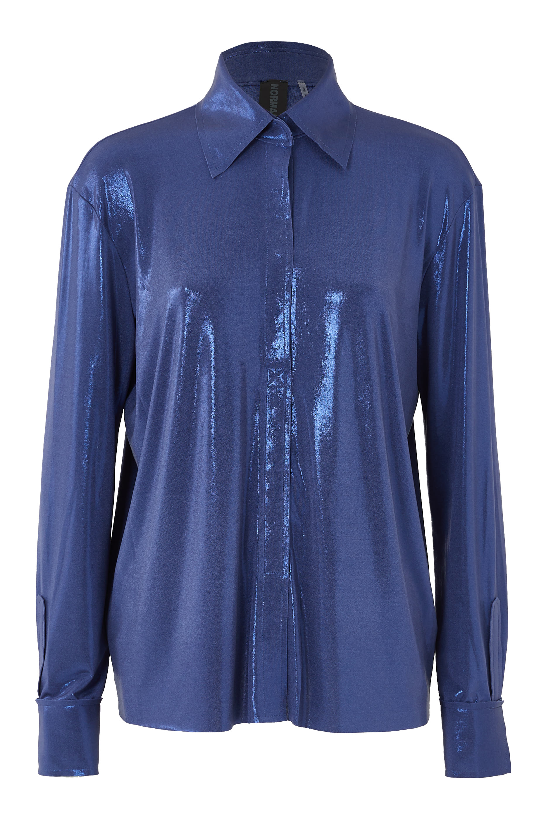 NK Metallic Shirt with Collar Stand