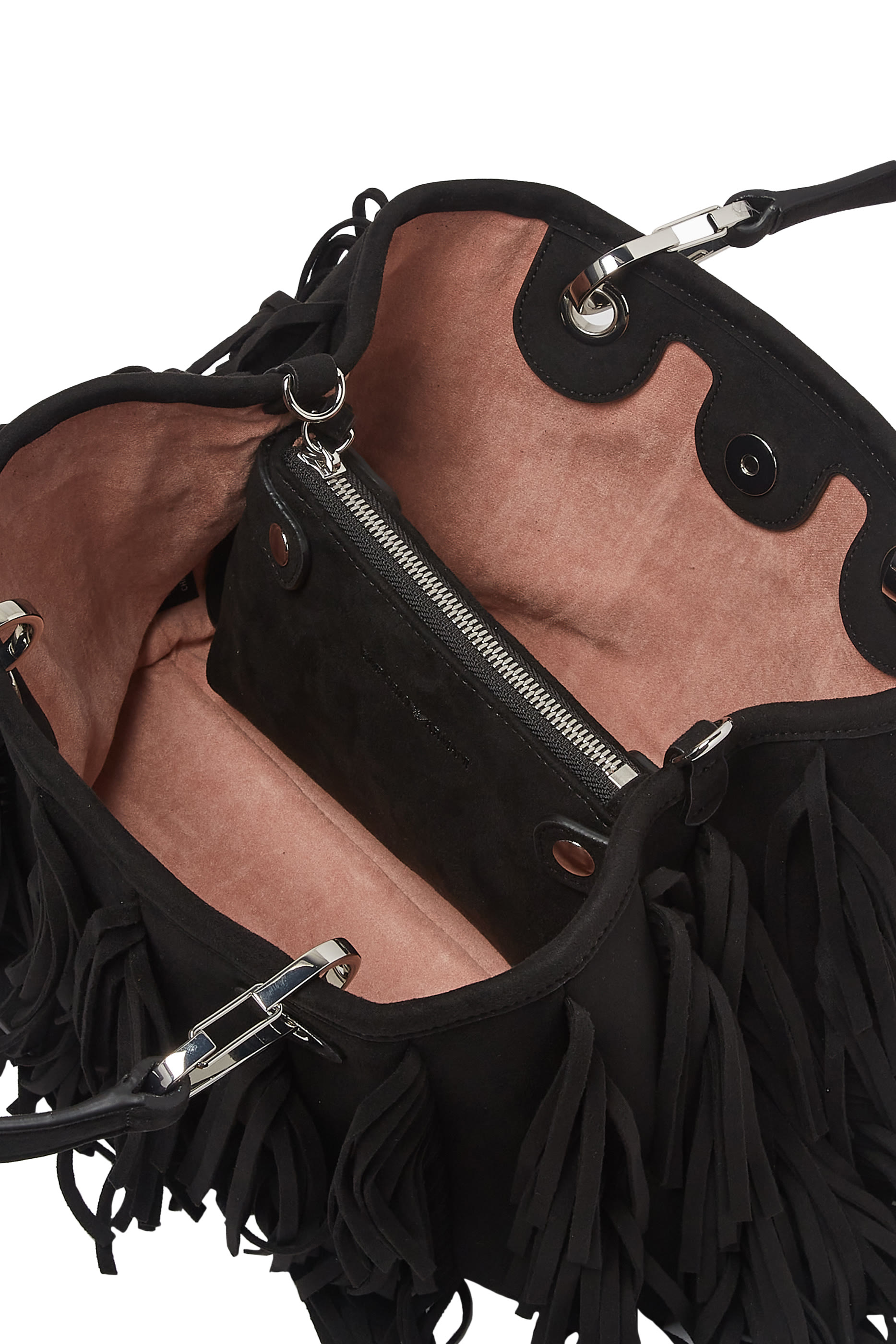 MyEA Faux Suede Shopper Bag with Fringes