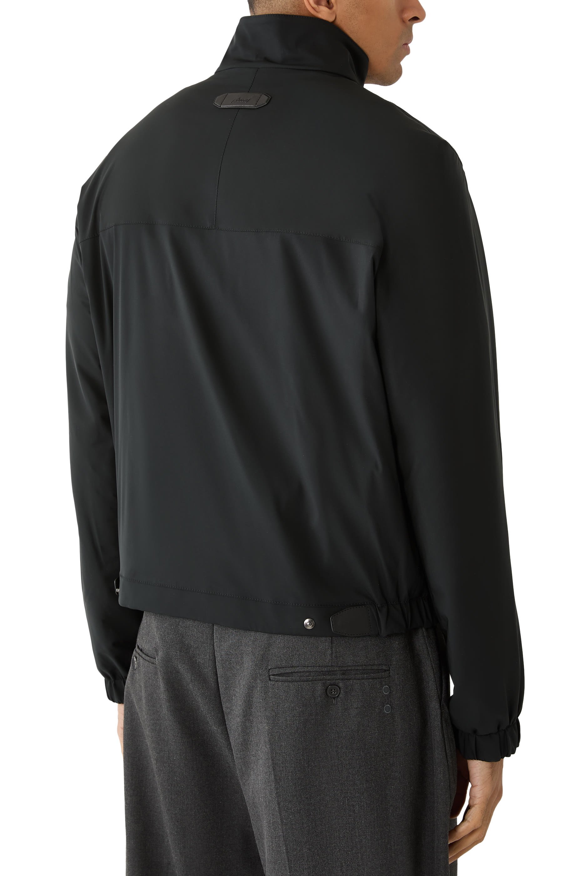  Stretch Silk and Cotton Jersey Reversible Blouson