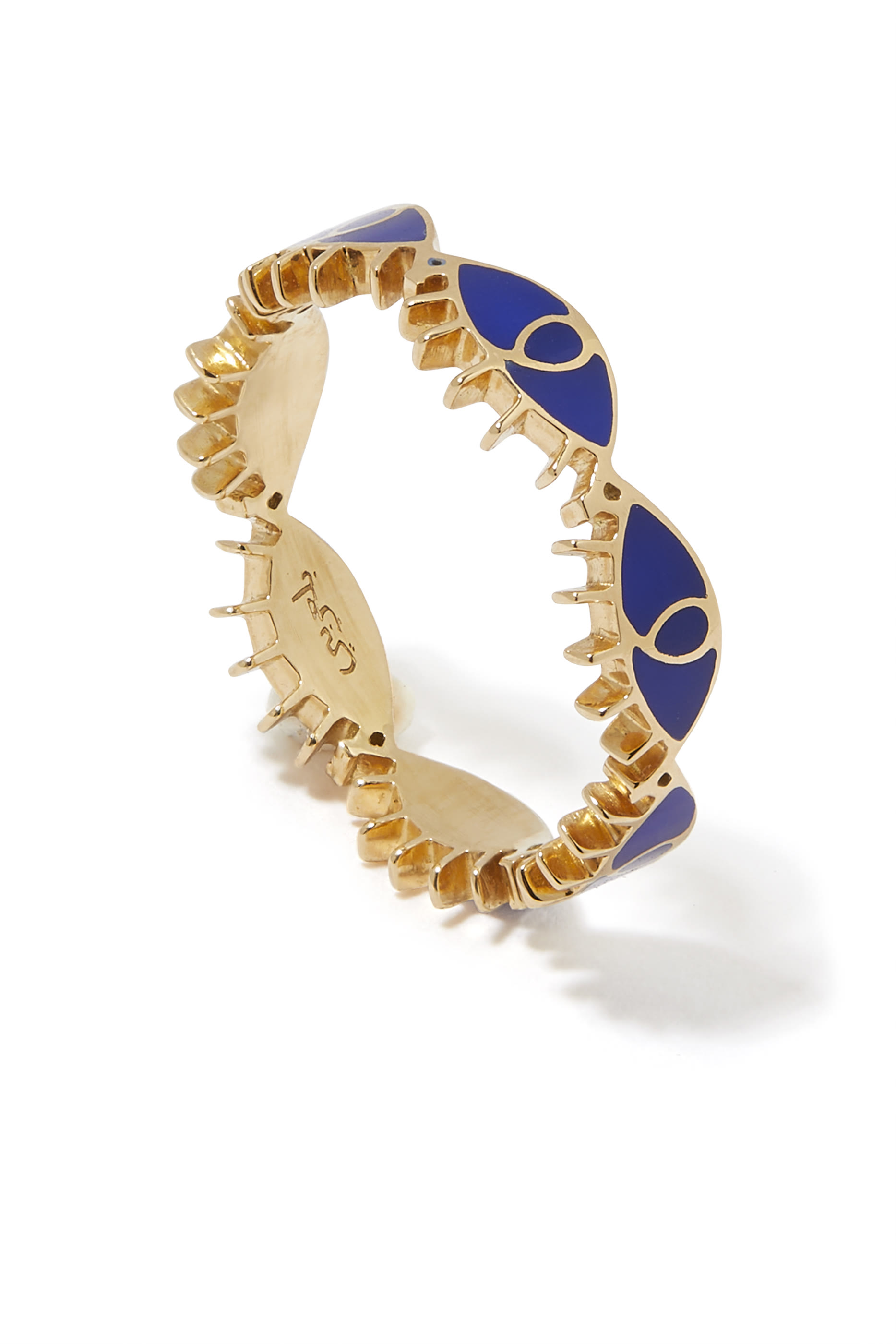 Multi Evil Eyes Ring, 18k Yellow Gold