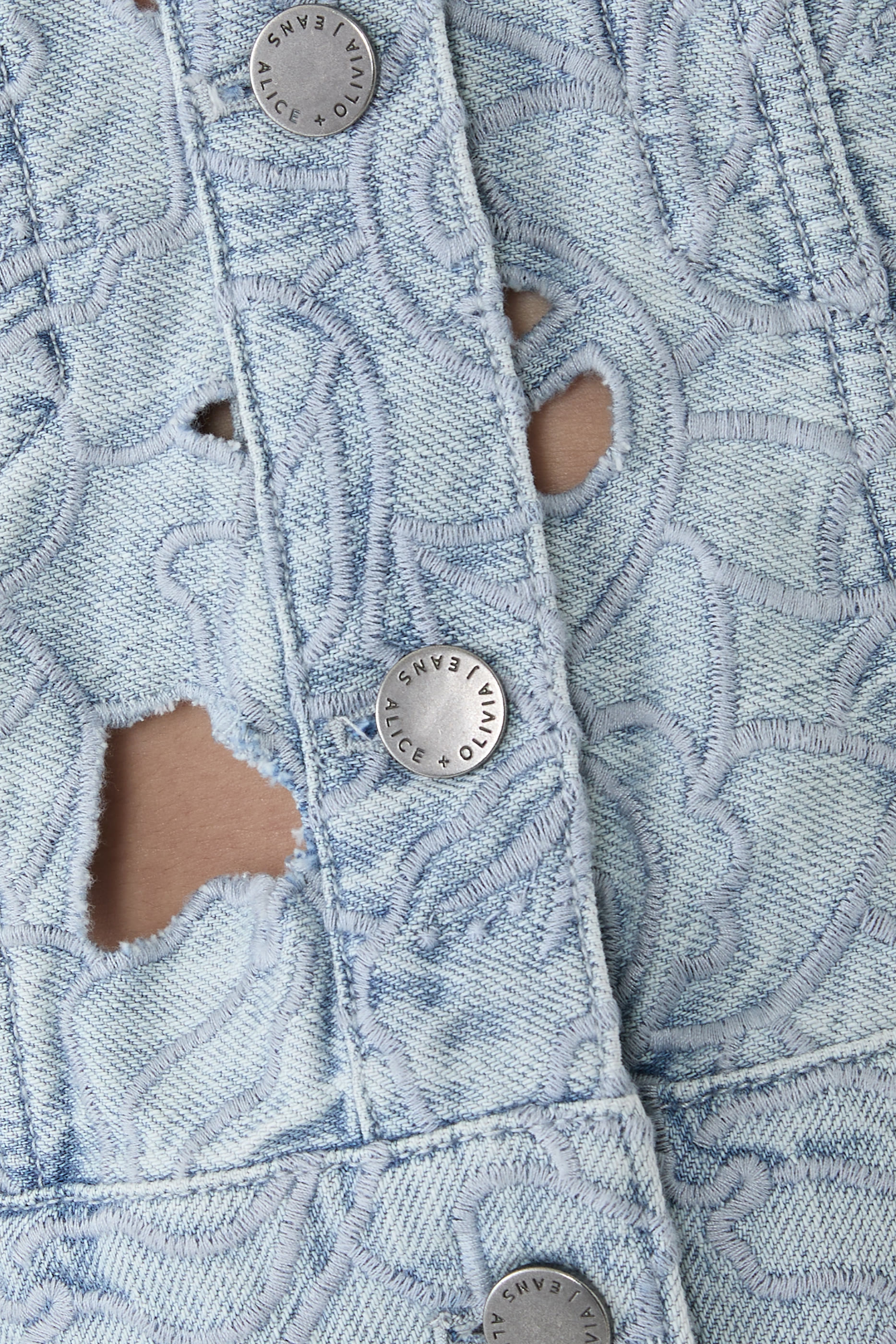 Chloe Laser-Cut Denim Jacket 