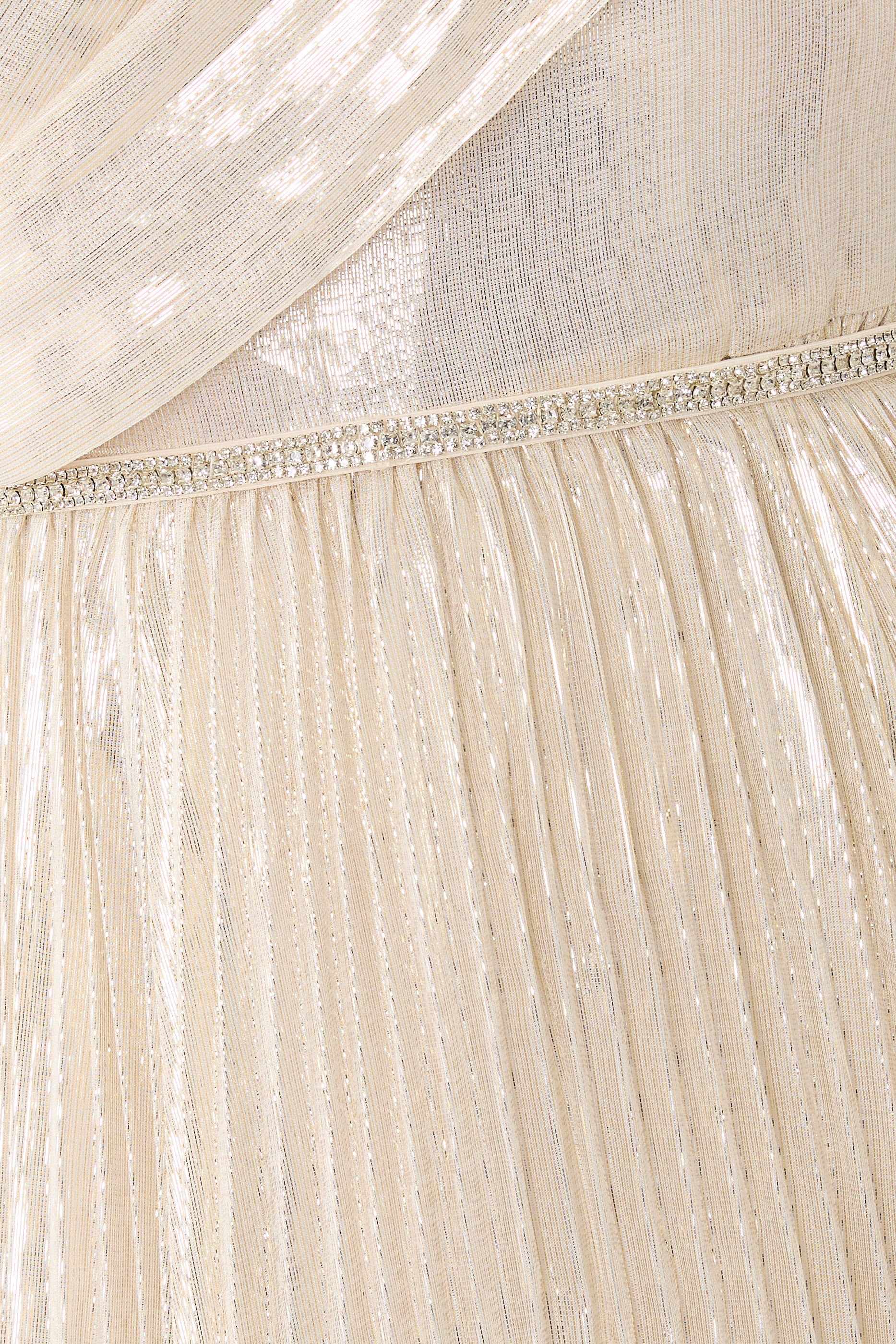 Metallic Chiffon Maxi Dress