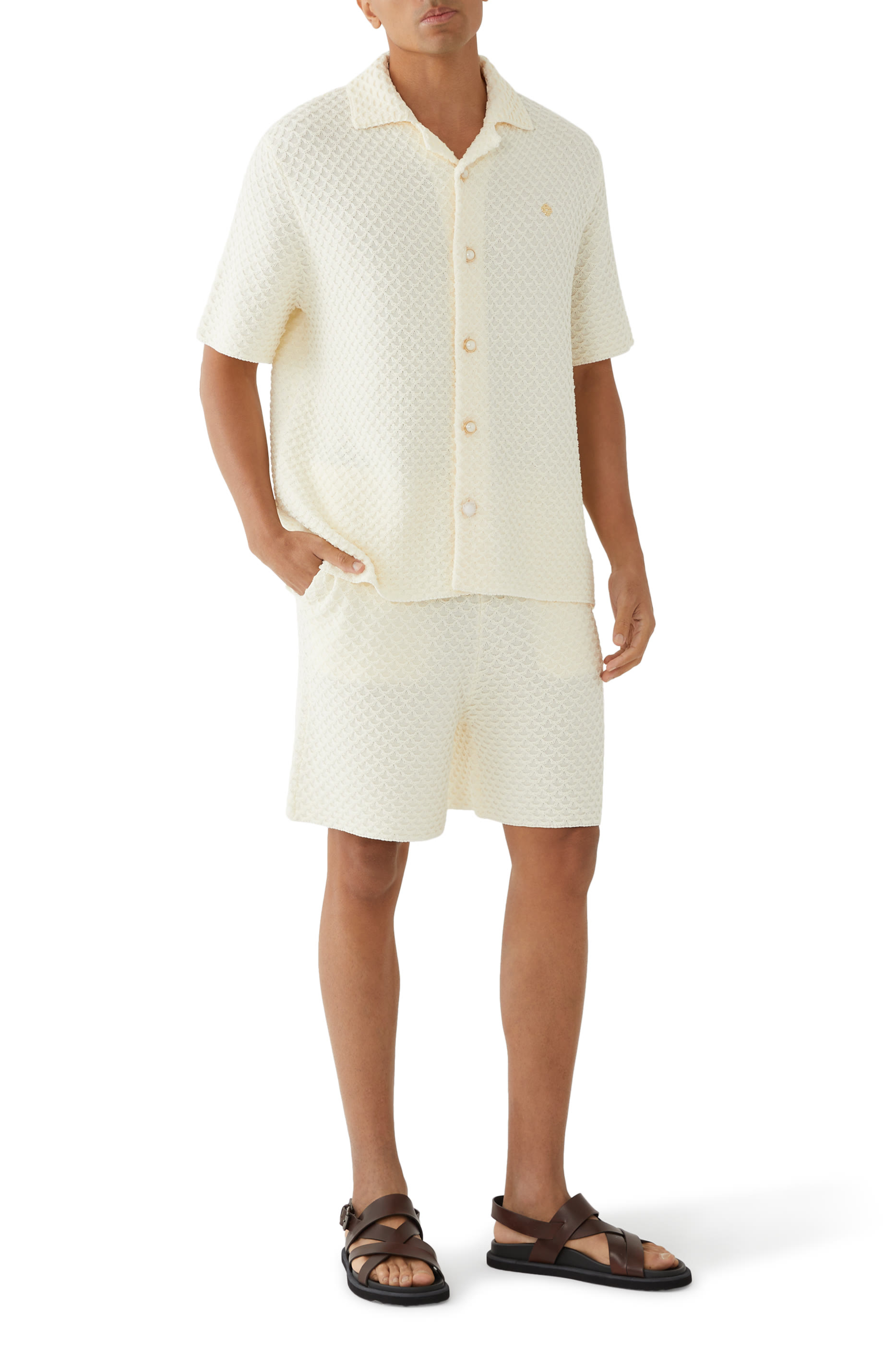 Textured Knitted Shorts