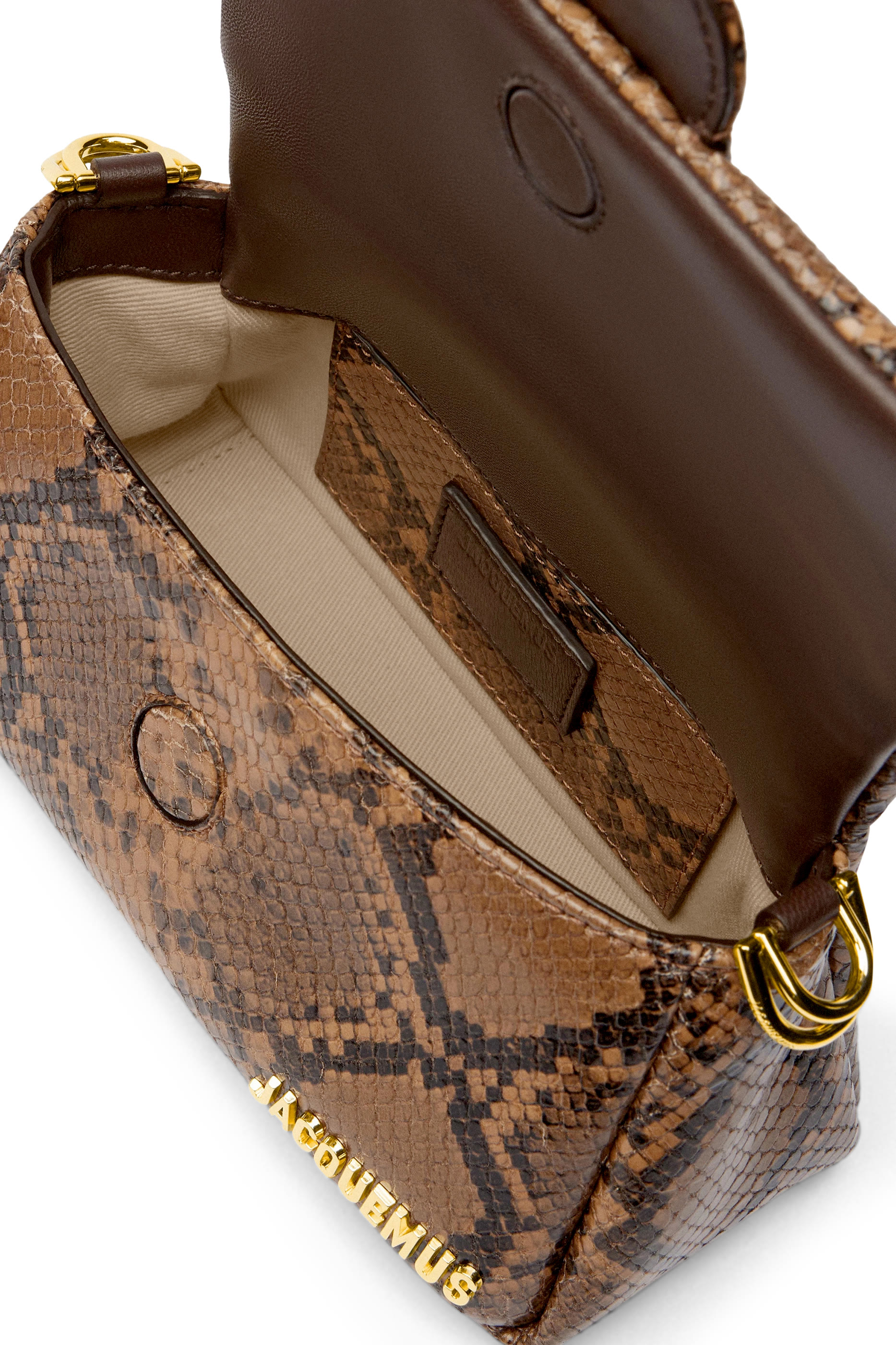Le Petit Bambimou in Padded Python-Print Leather