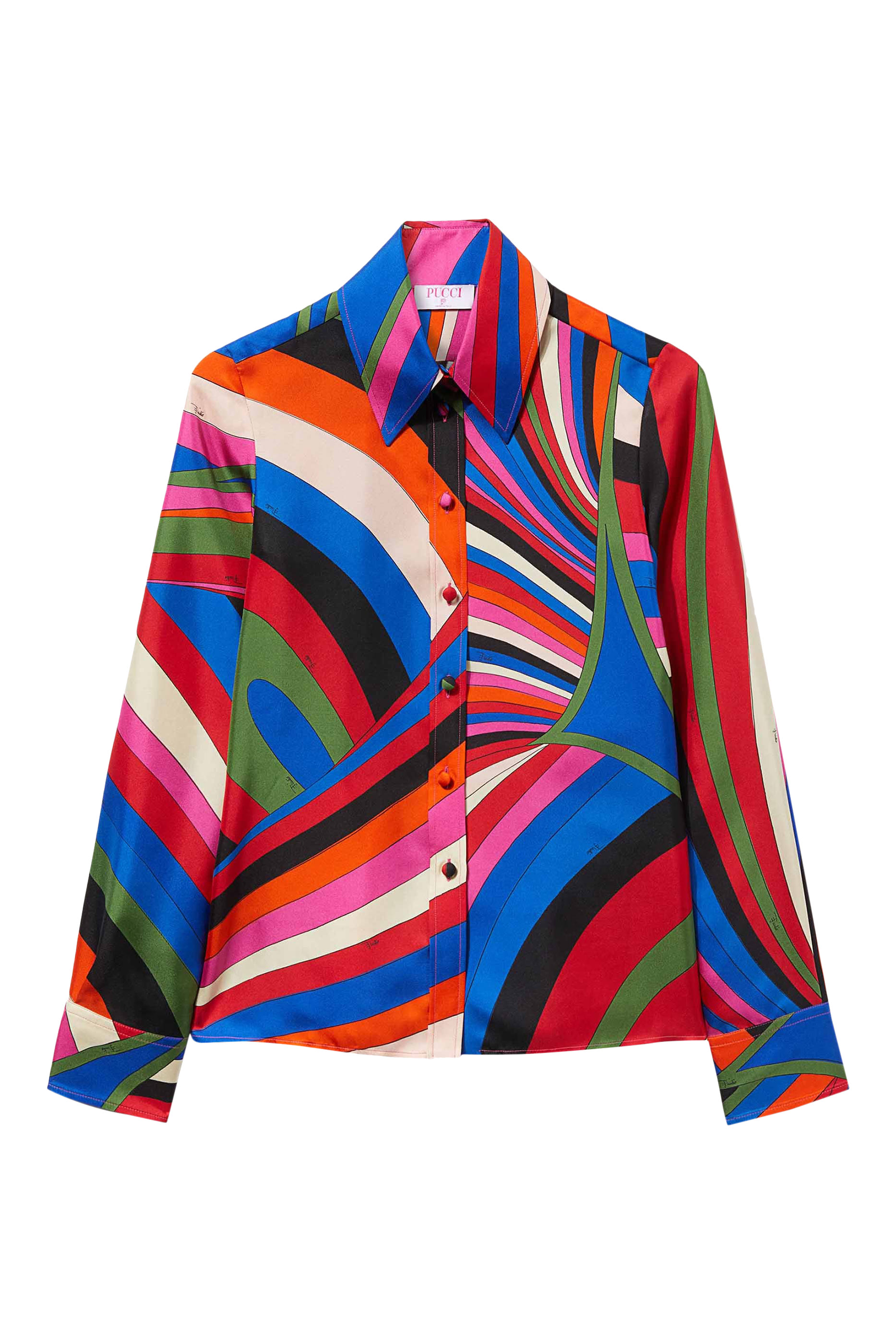 Iride-Print Silk-Twill Shirt