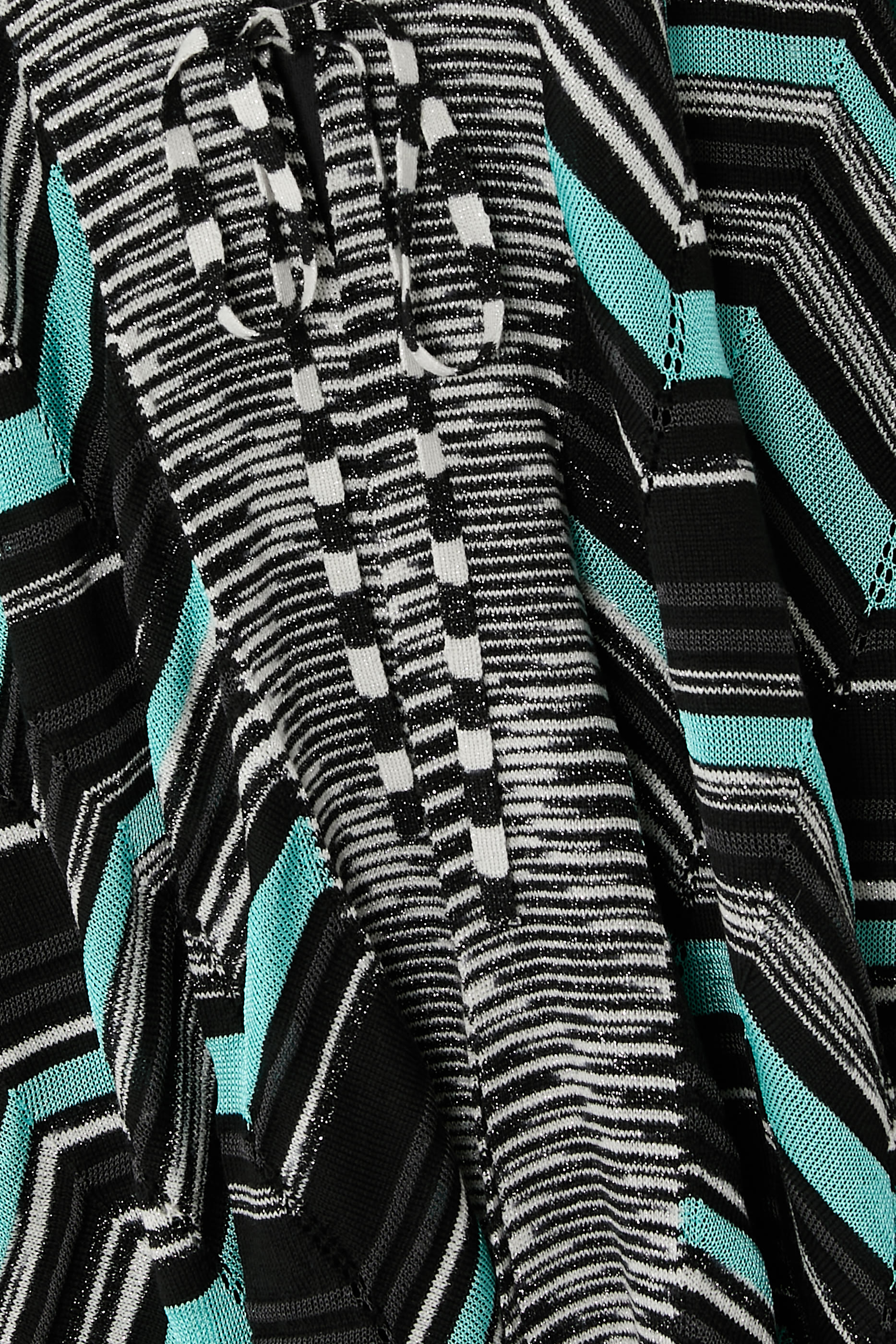 Chevron and Stripes Knit Cape