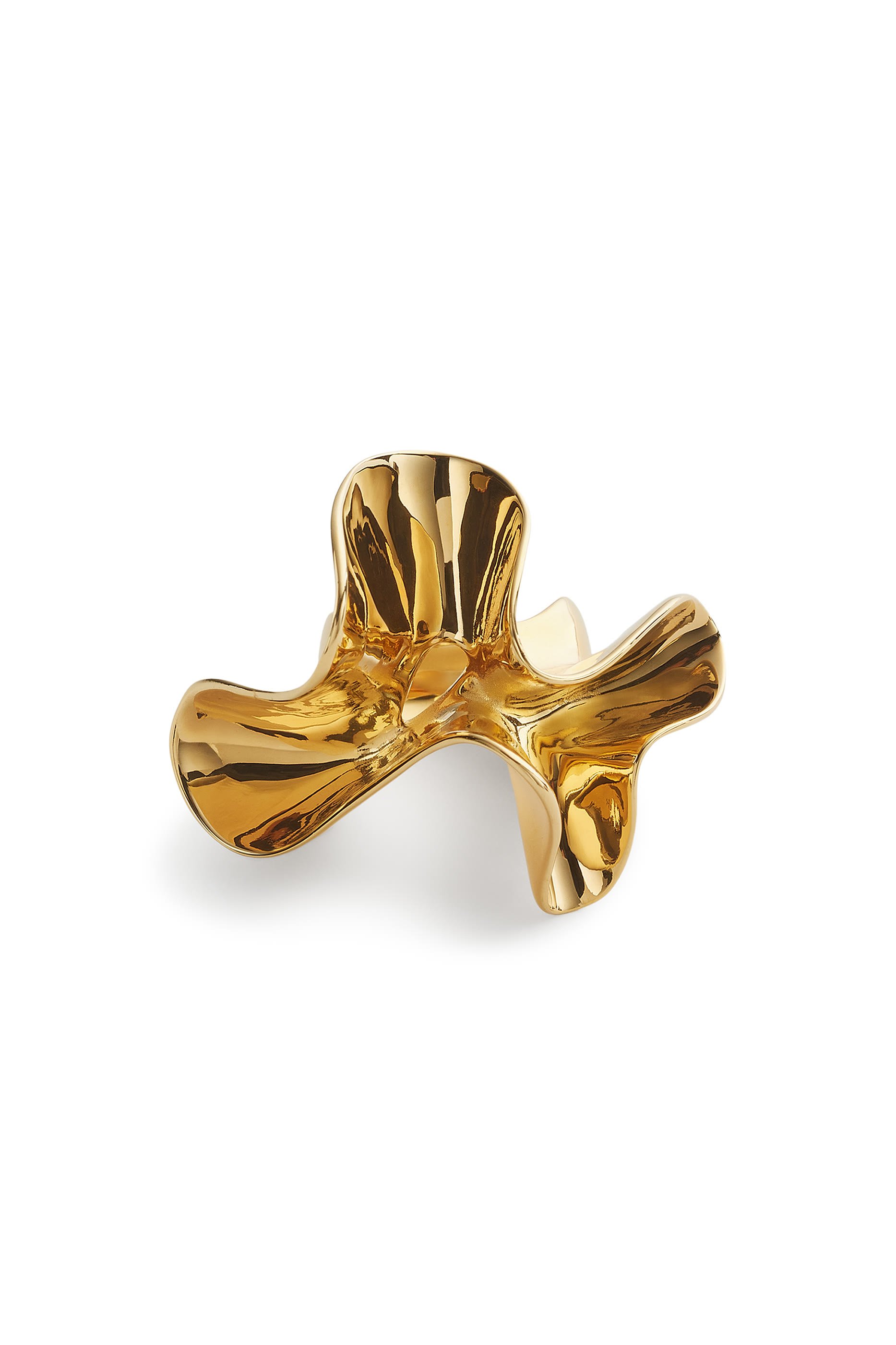 Anemone Ring, 18K Gold-Finish Sterling Silver