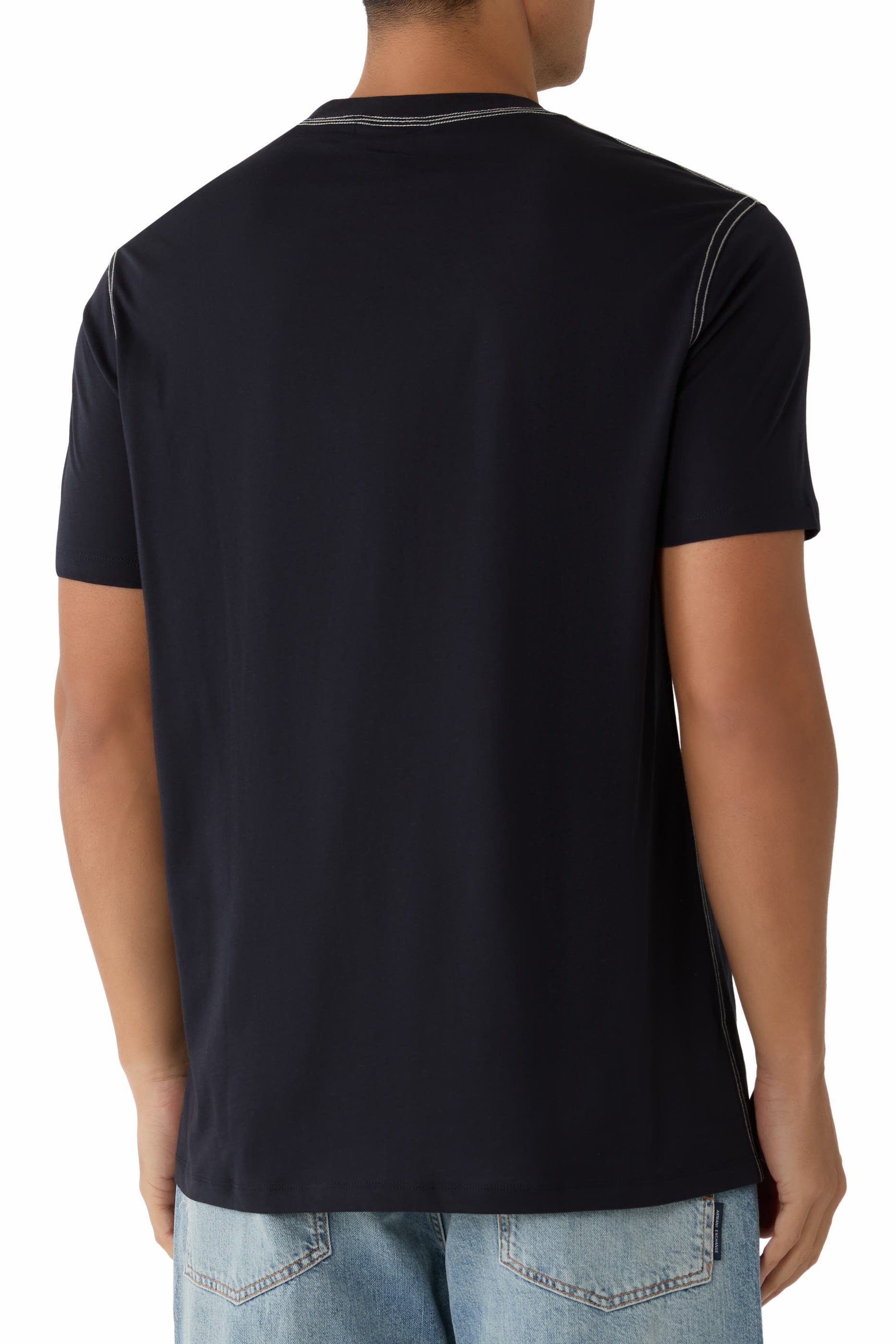 AX Logo Cotton-Jersey T-Shirt