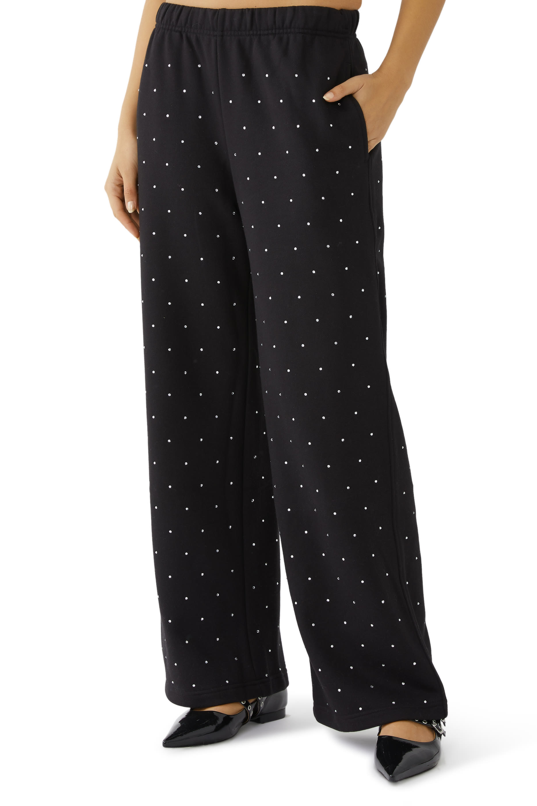 Crystal Wide Leg Sweatpants