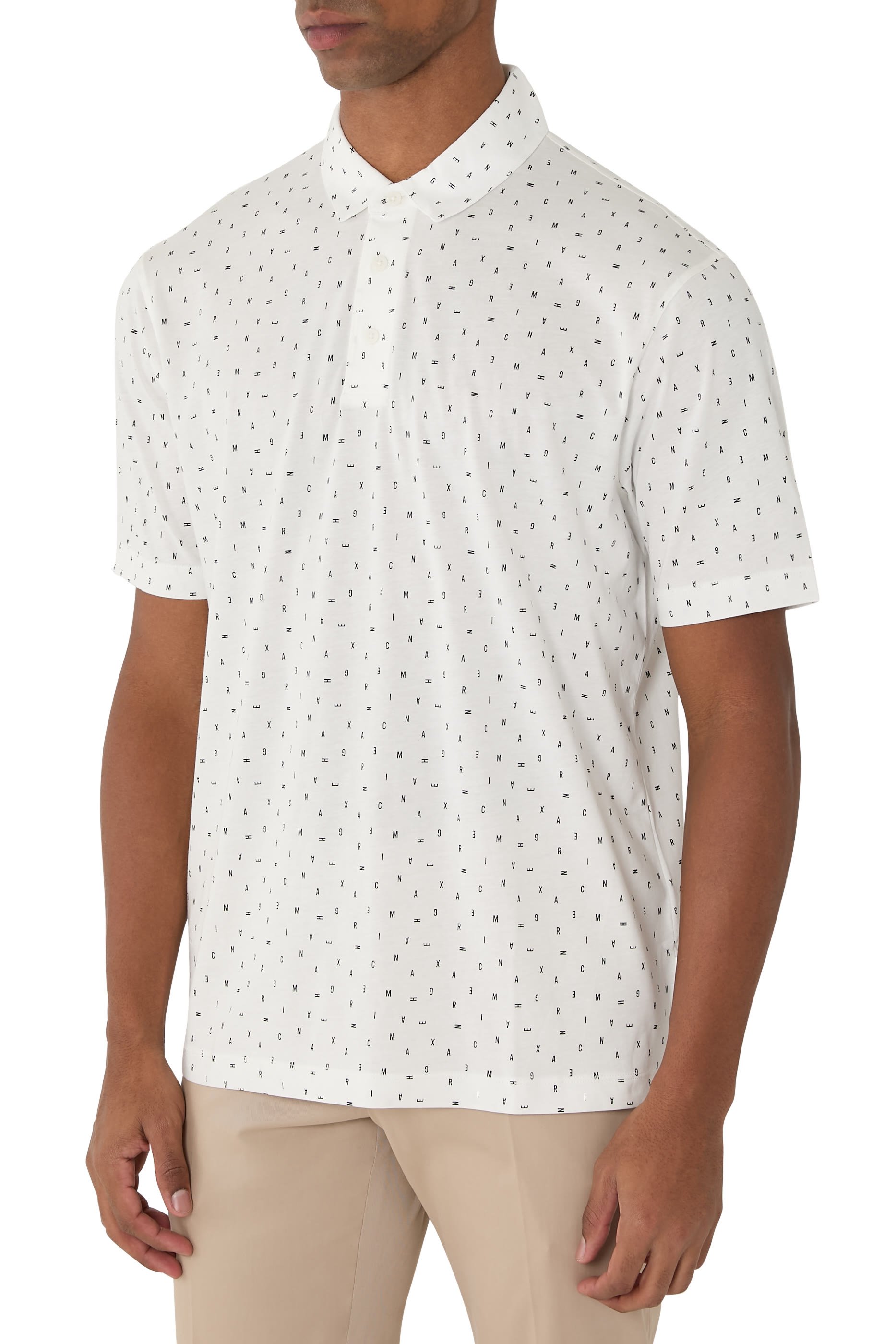 Logo Pattern Polo Shirt