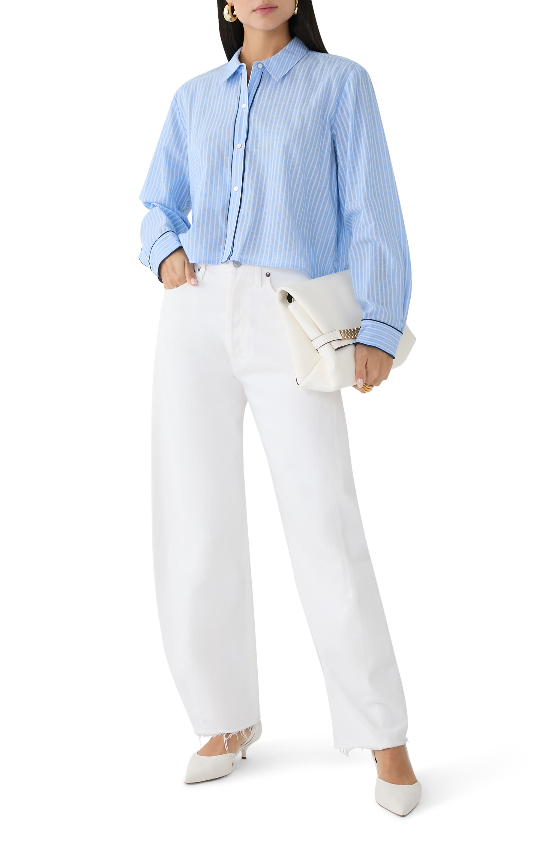  Cosette Cropped Poplin Shirt 