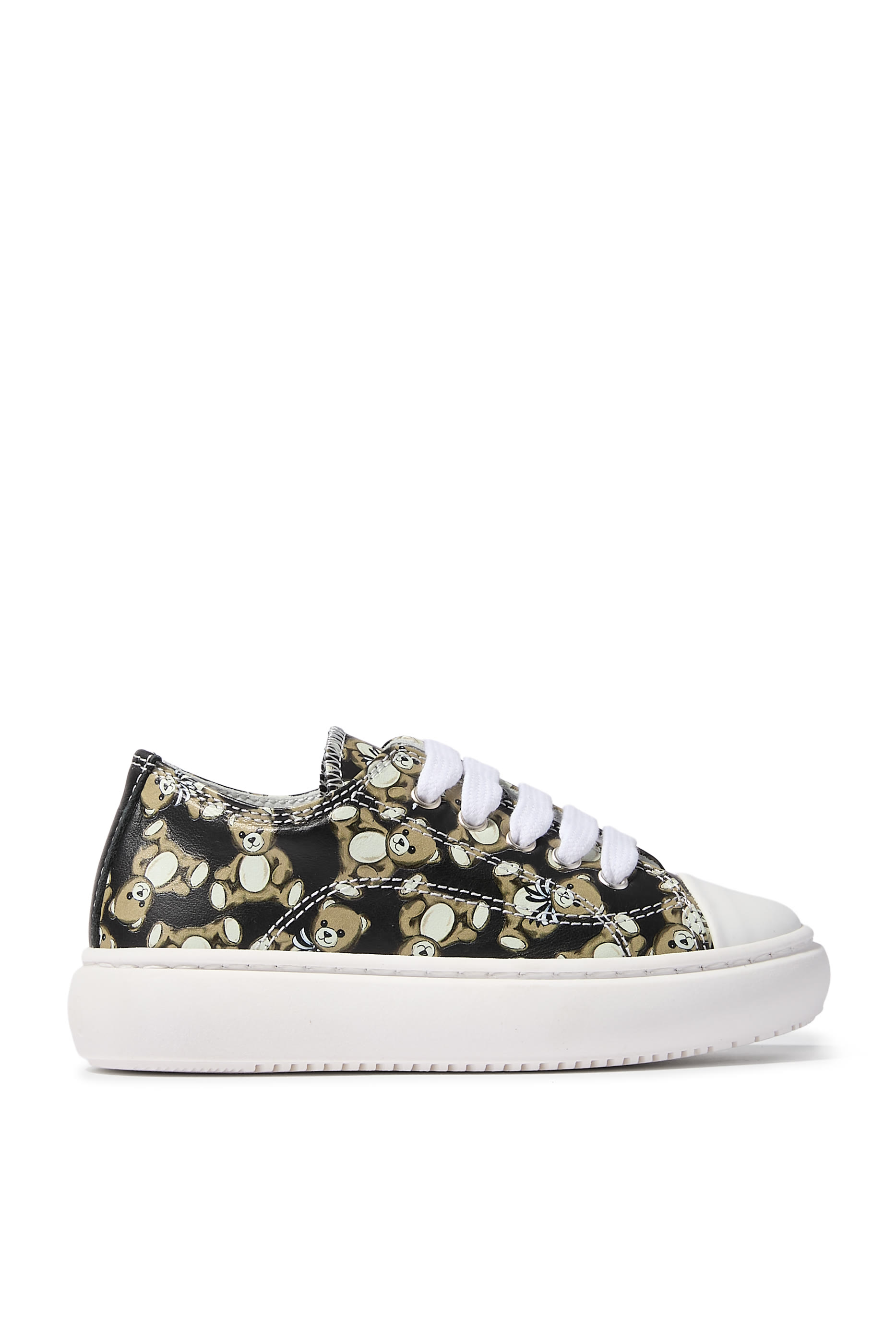 Kids  All-Over Teddy Leather Low-Top Sneakers 