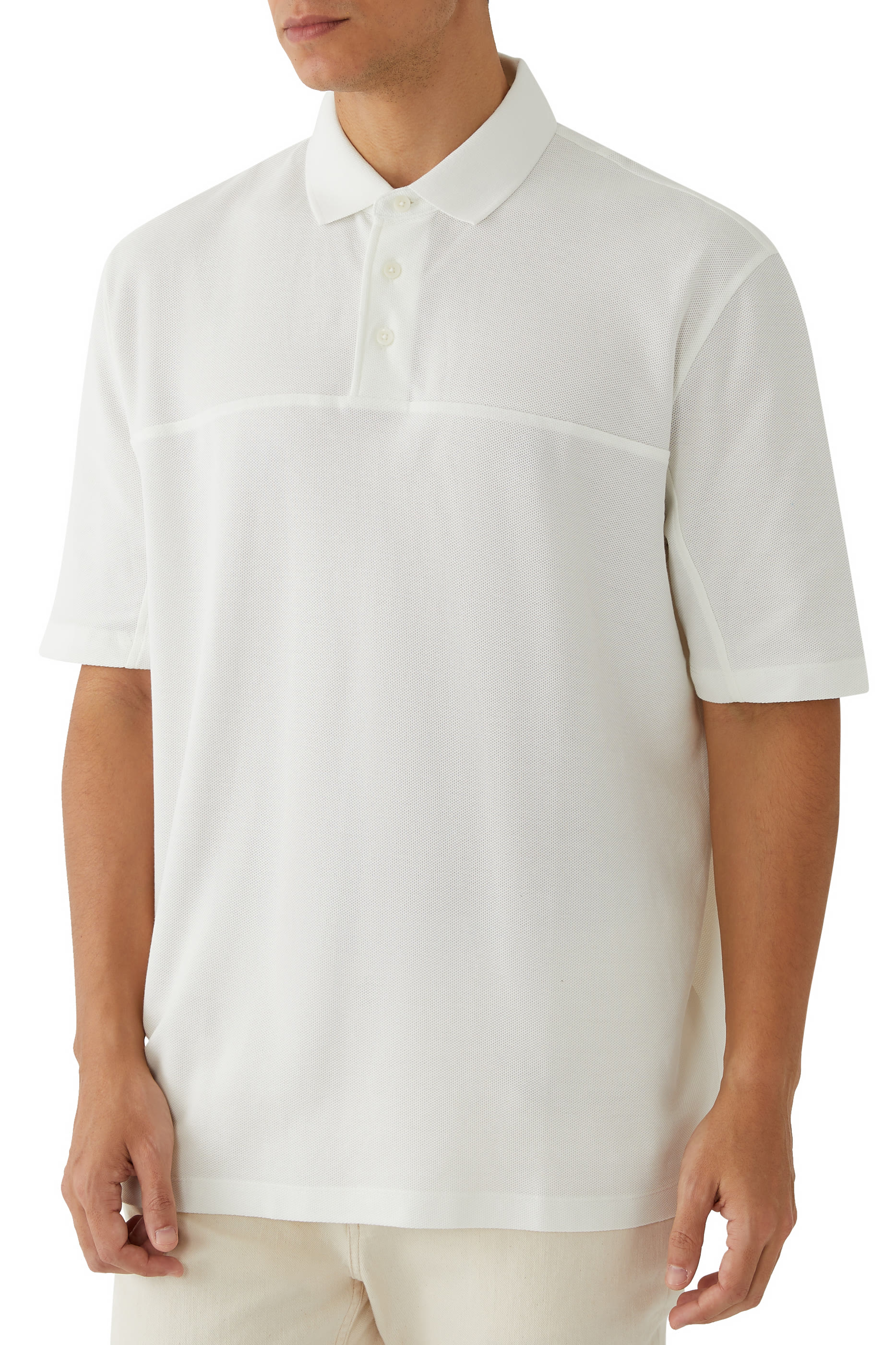 Logo Button-Down Polo Shirt