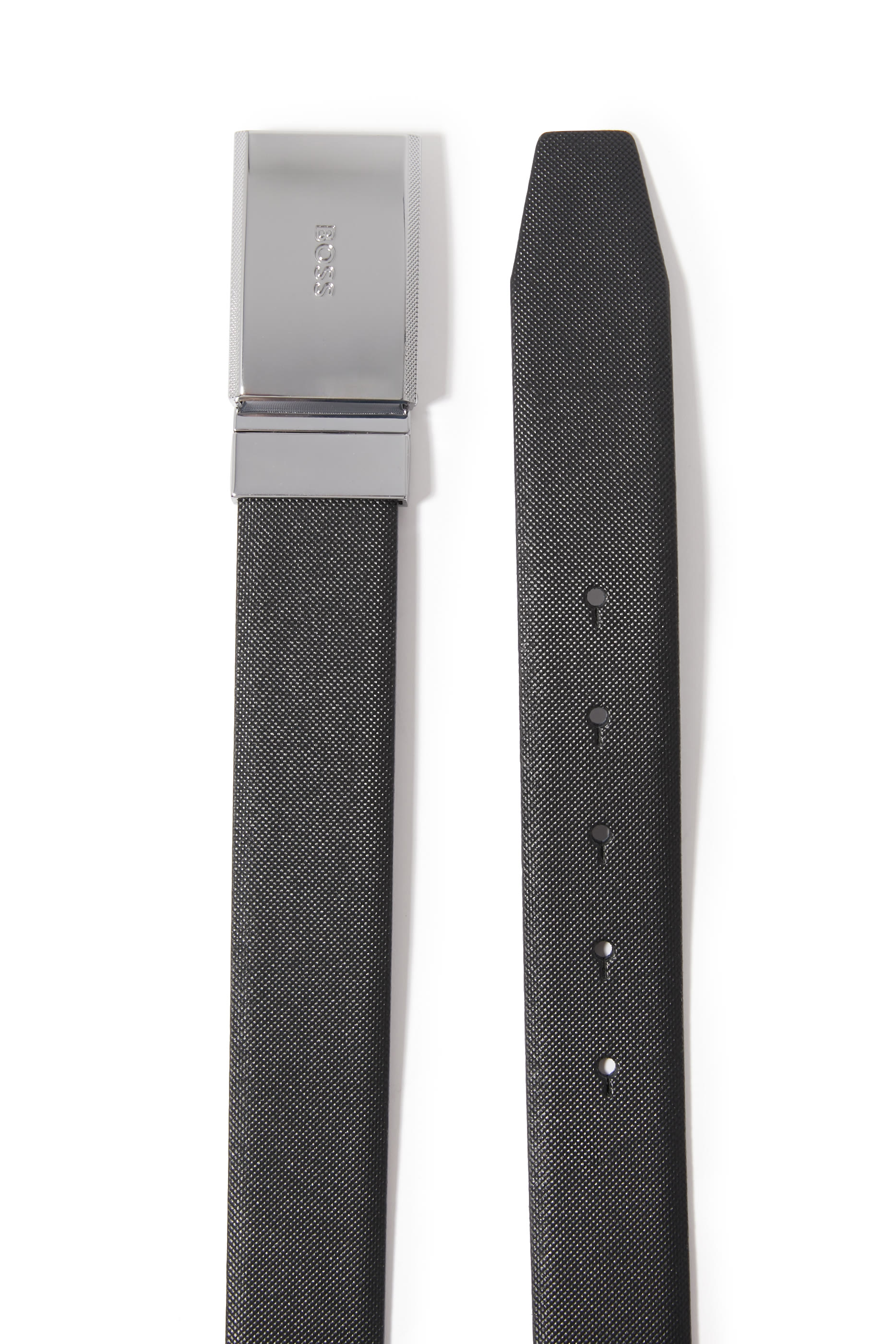 Gert-D Leather Belt with Logo Loop