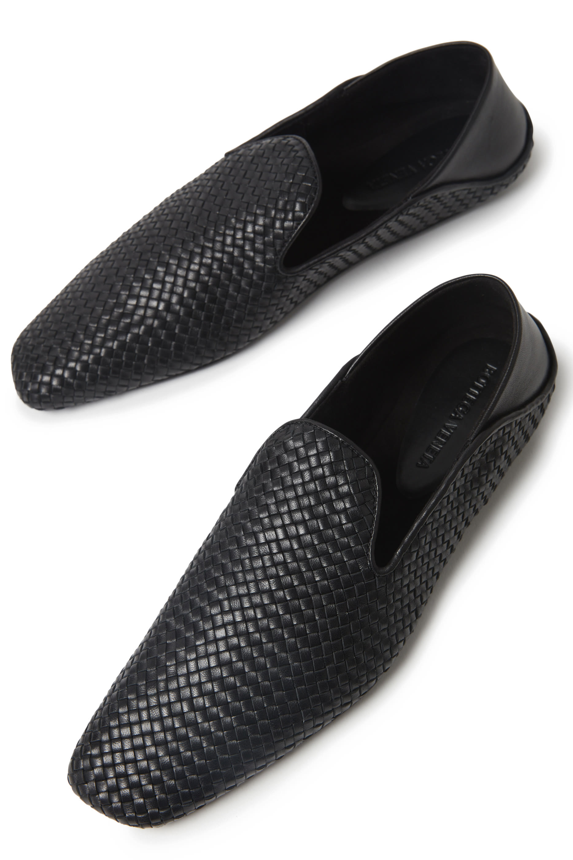 Adamo Intrecciato Leather Slippers