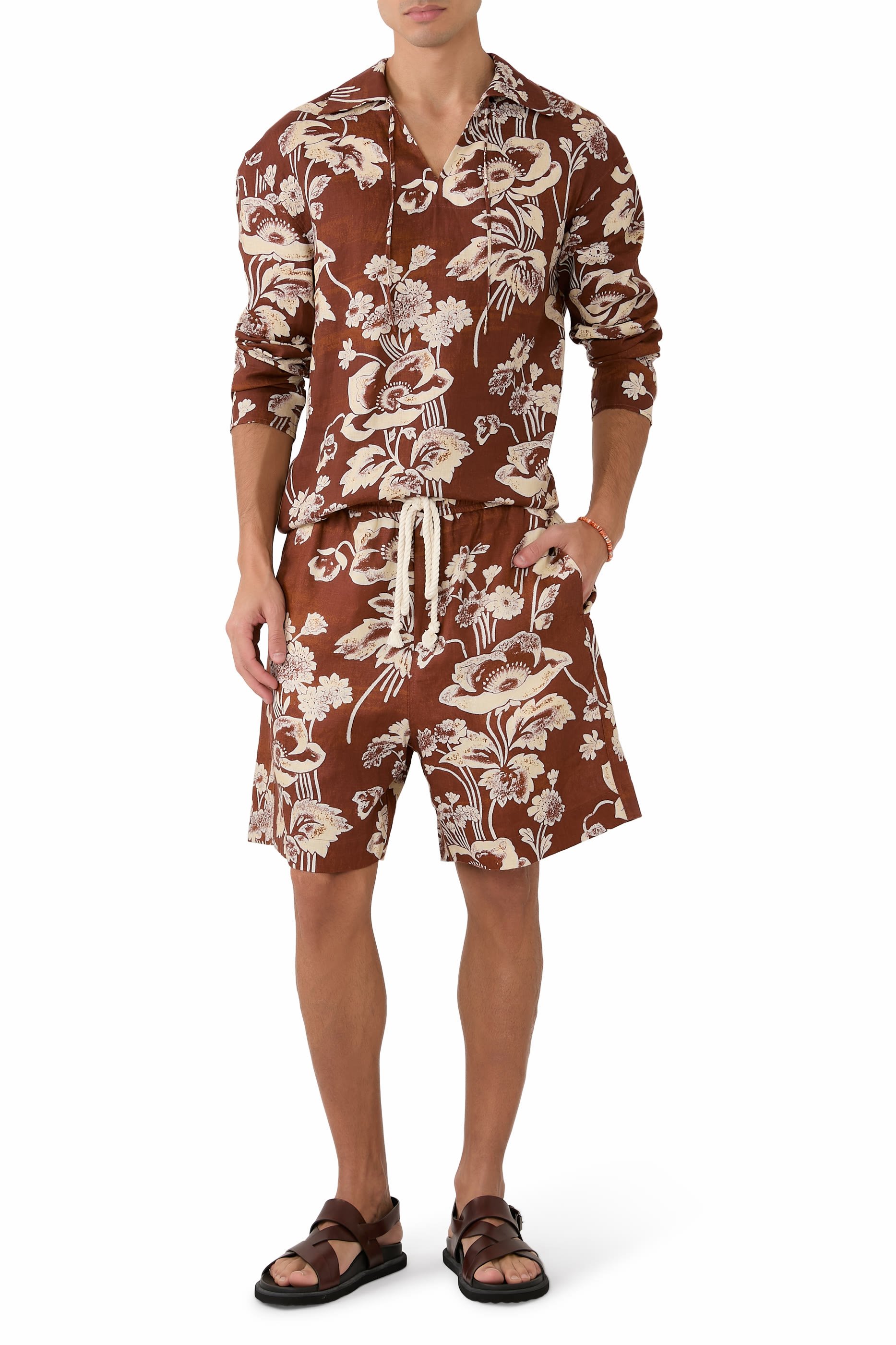 Painted Peonies Shorts 