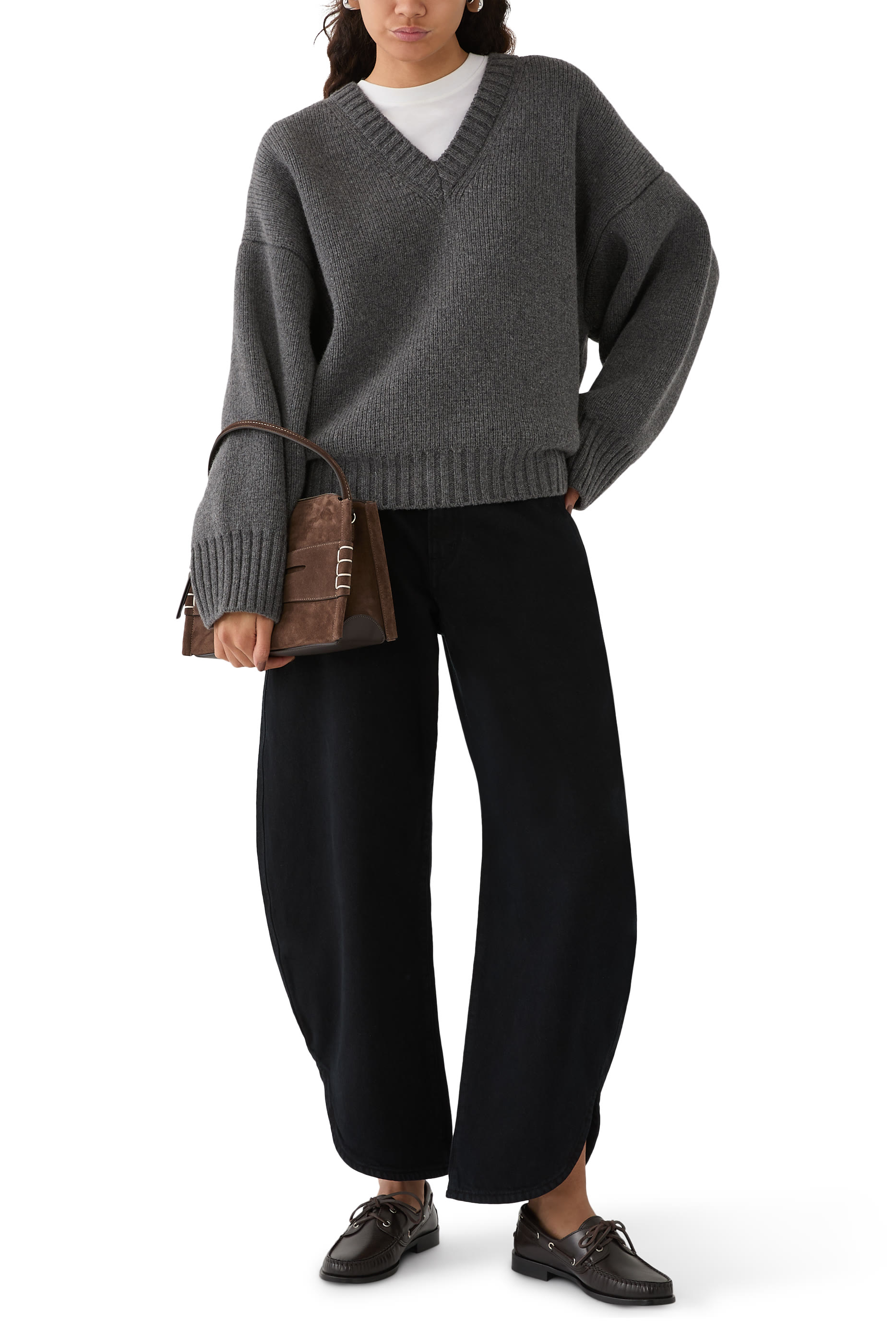  Compact V-Neck Jumper