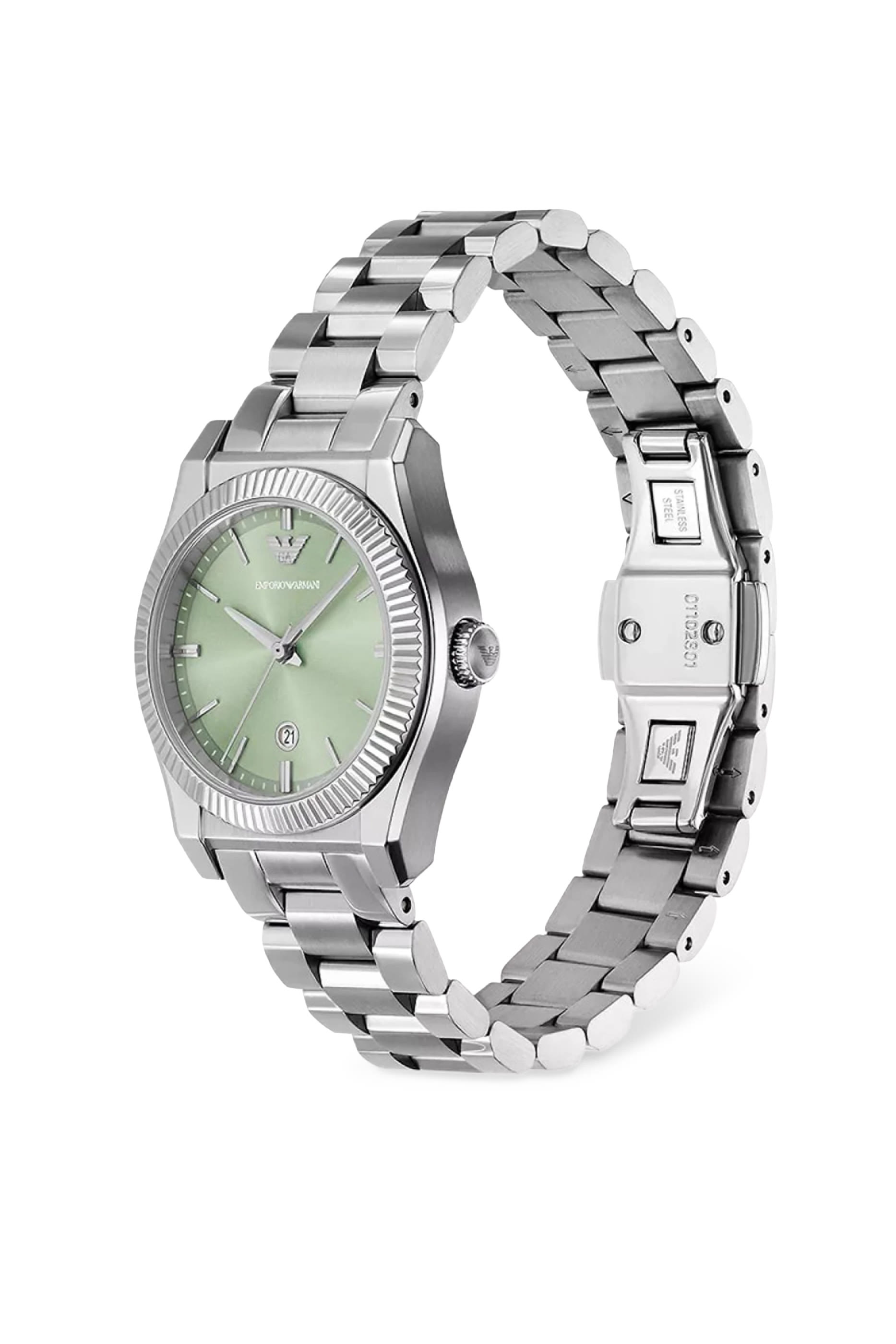 Three-Hand Date Stainless Steel Watch