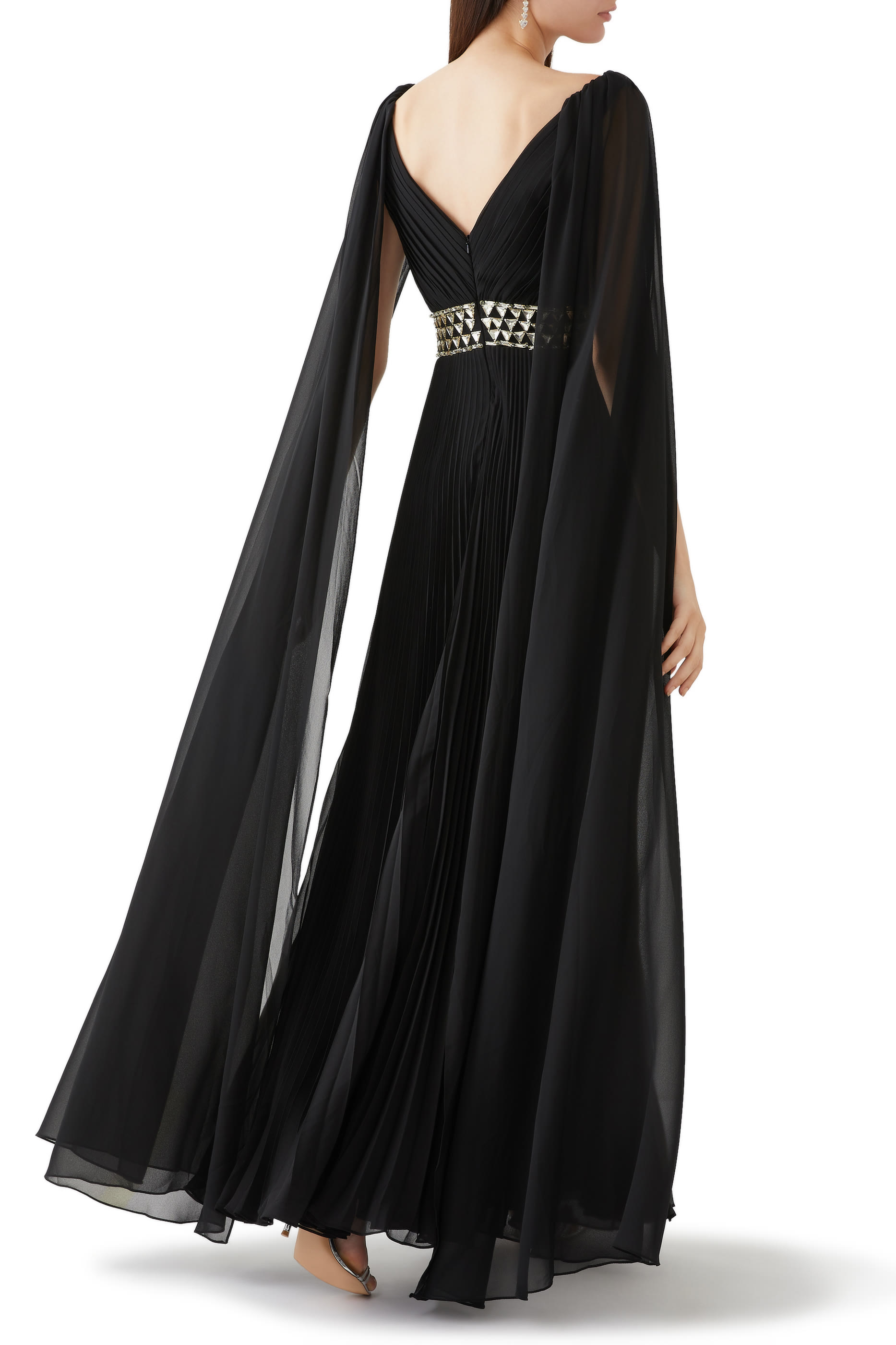 Cape Sleeve Gown