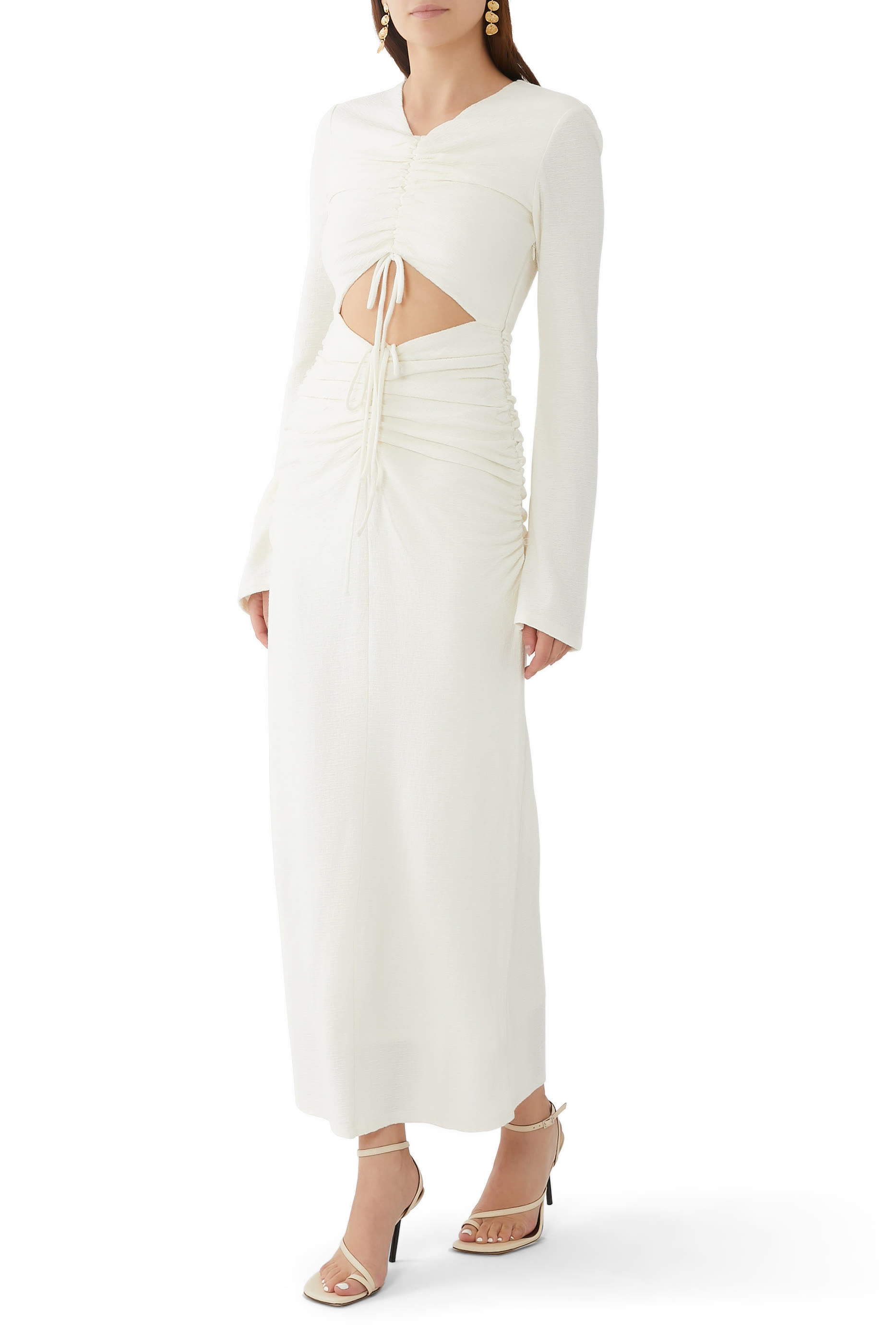Beau Drawstring Gathered Maxi Dress