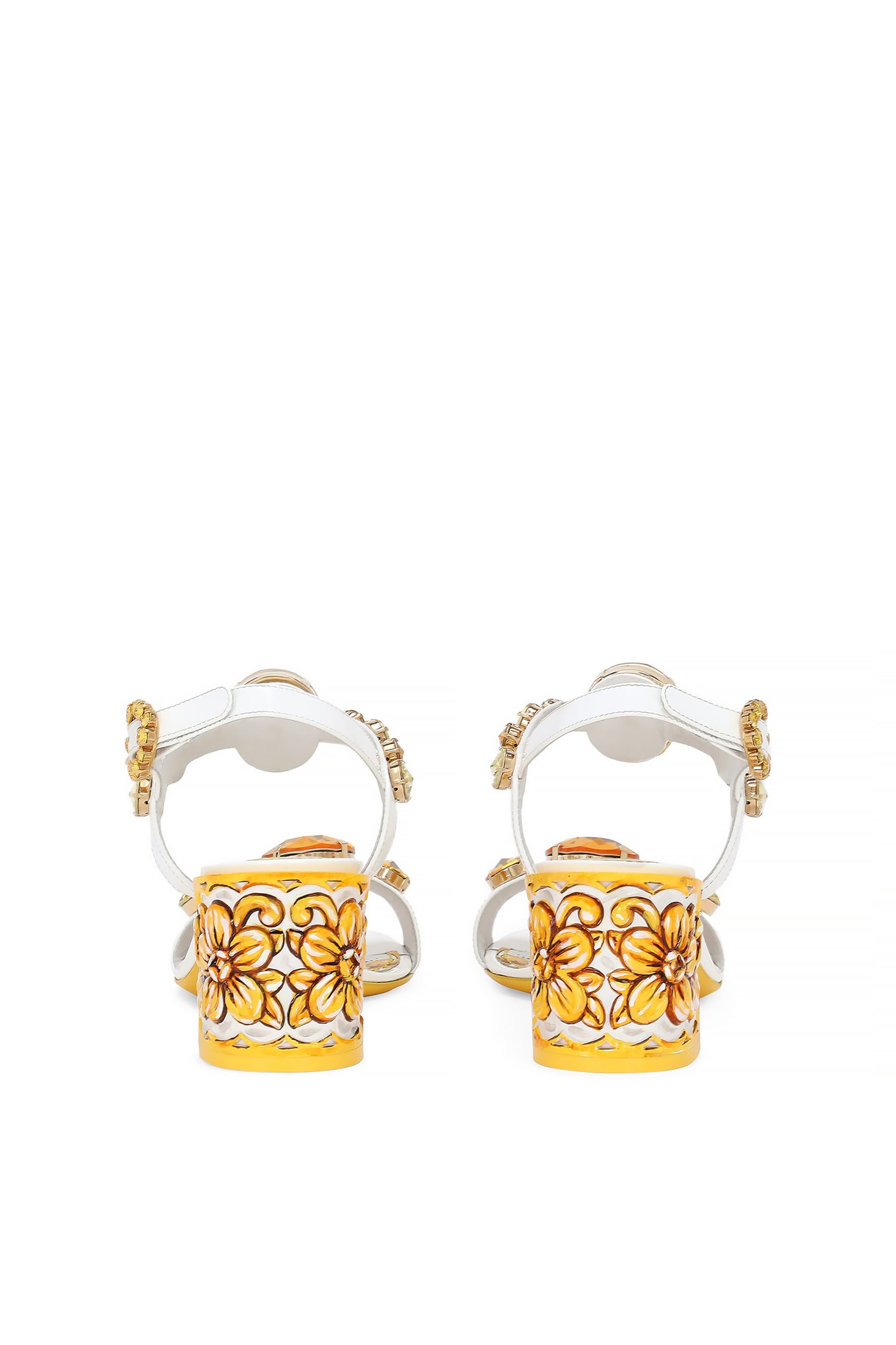 Stone Embellishment 60 Patent Leather Sandals