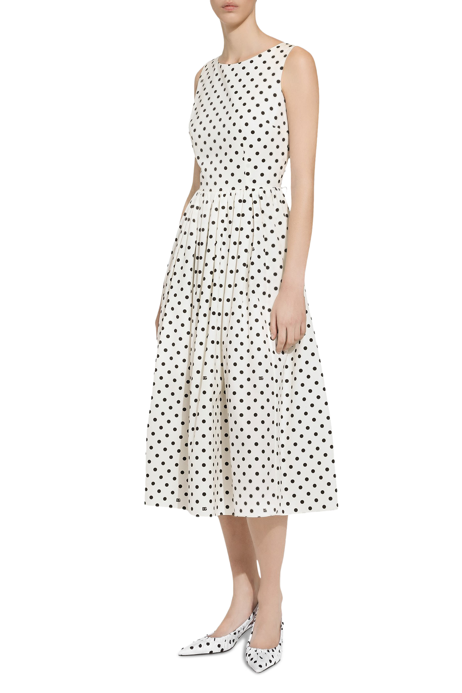 Polka-Dot Cotton Circle Dress