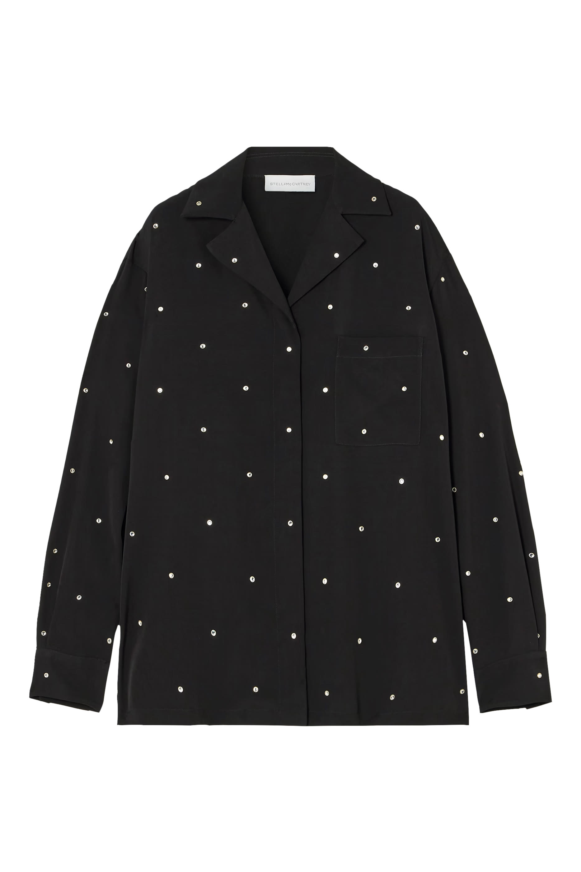 Lead-Free Crystal Oversized Shirt