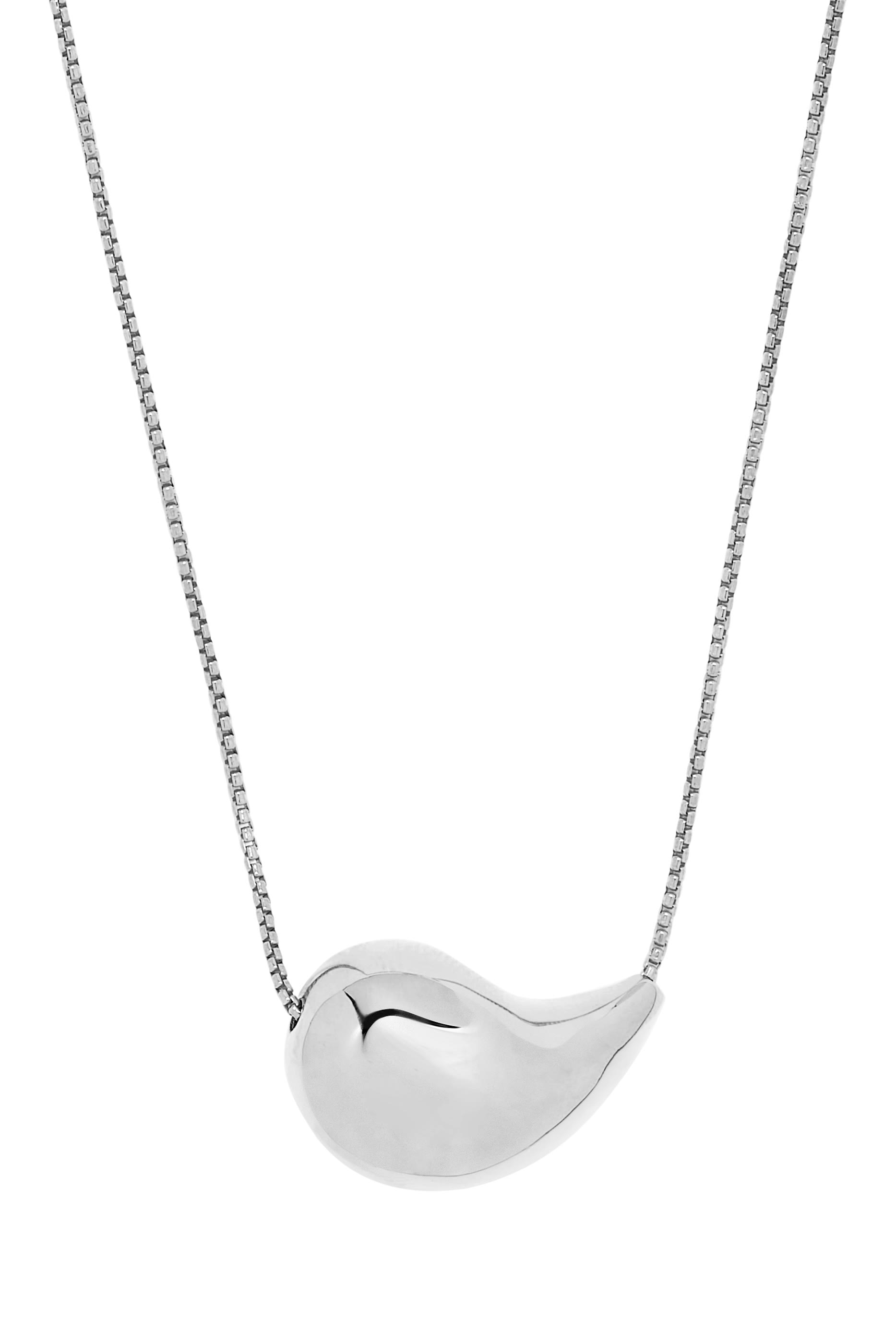 Drop Pendant Necklace, Sterling Silver