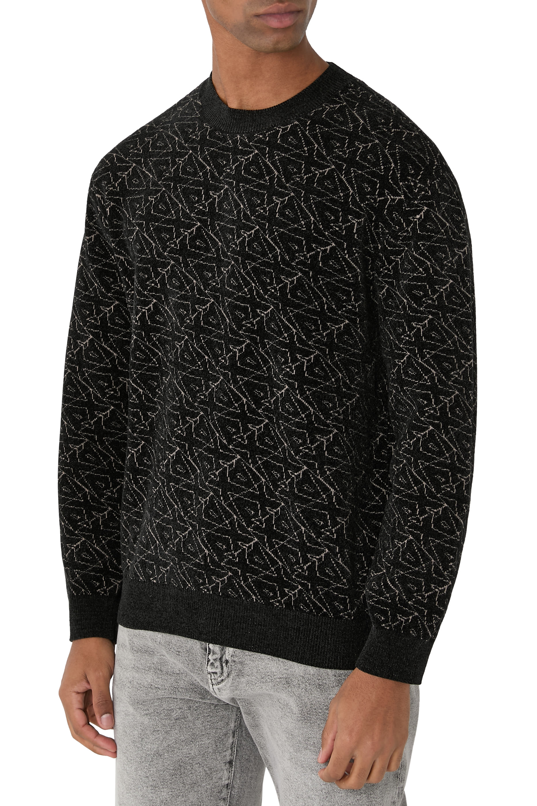 Allover Logo Crewneck Sweater