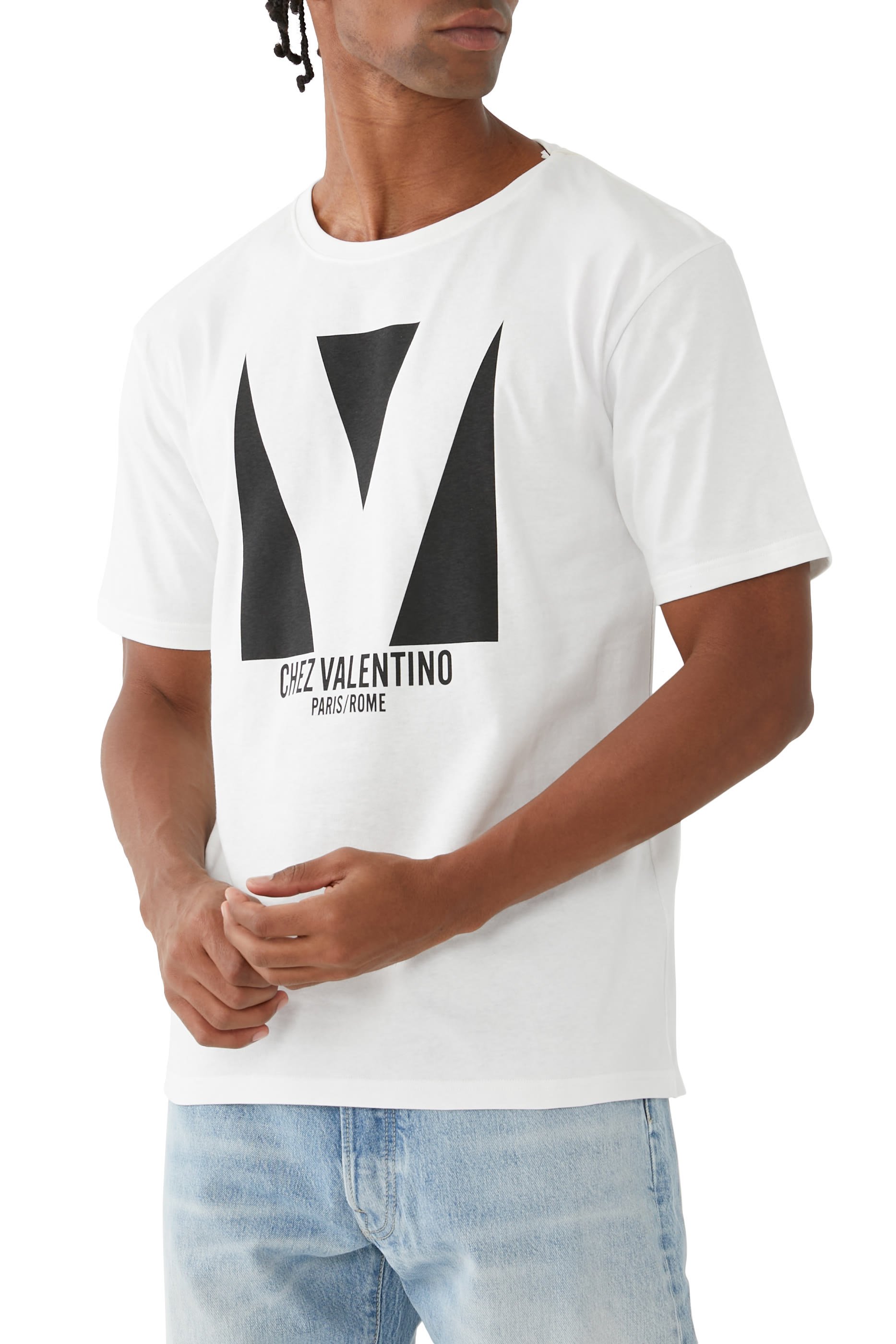 Chez Valentino Print Cotton T-Shirt