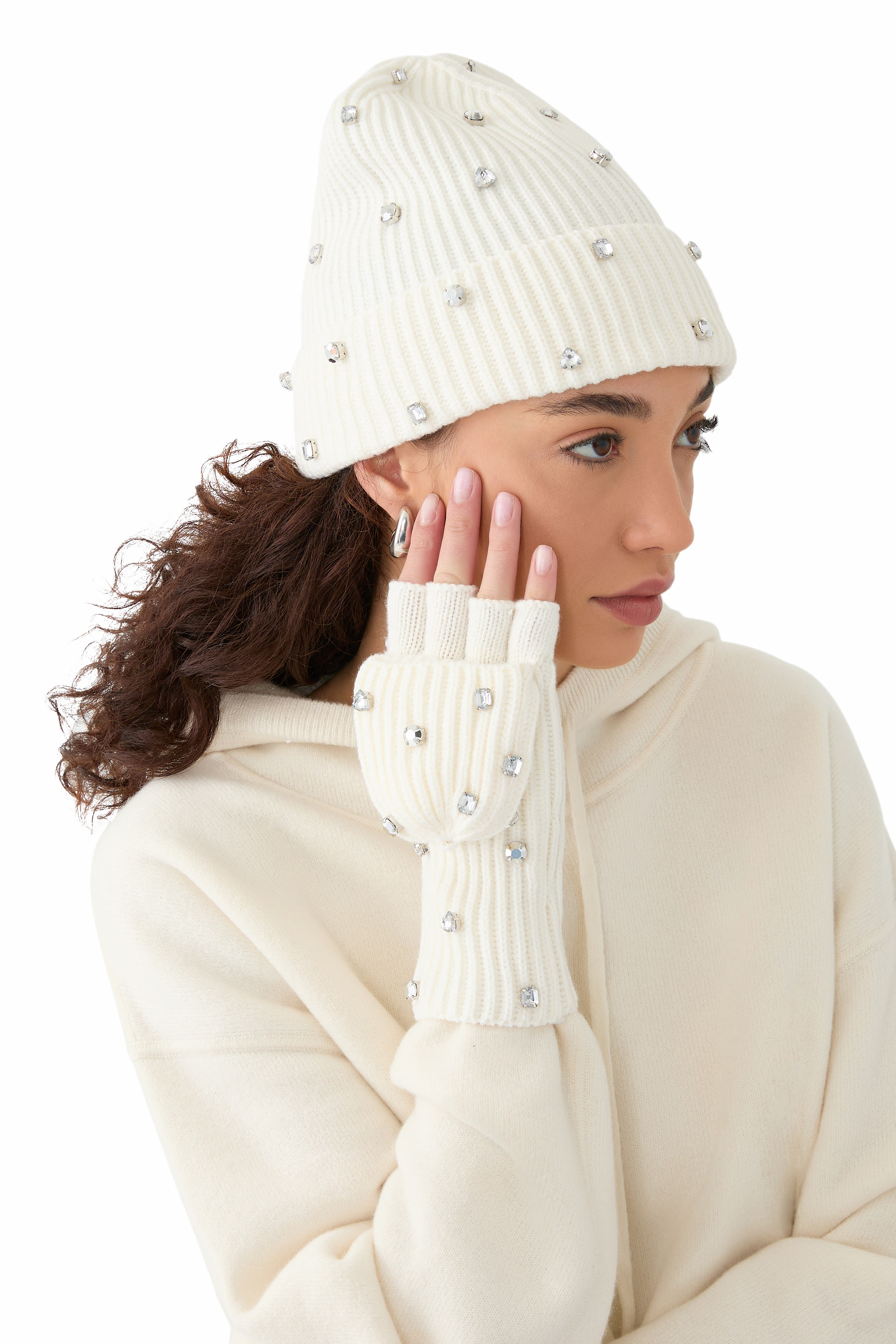 Embellished Pop Top Mitten