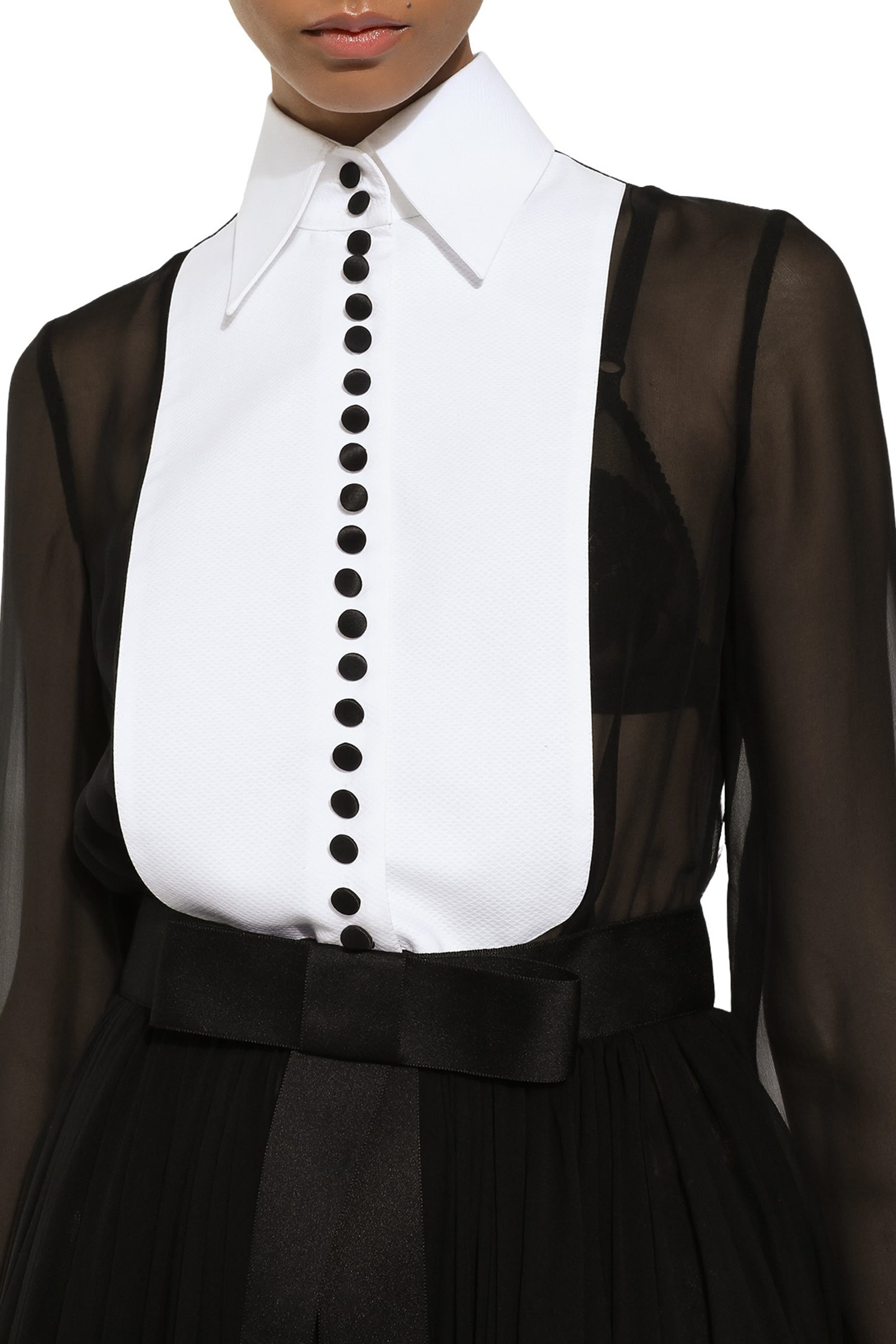 Chiffon Midi Shirt Dress