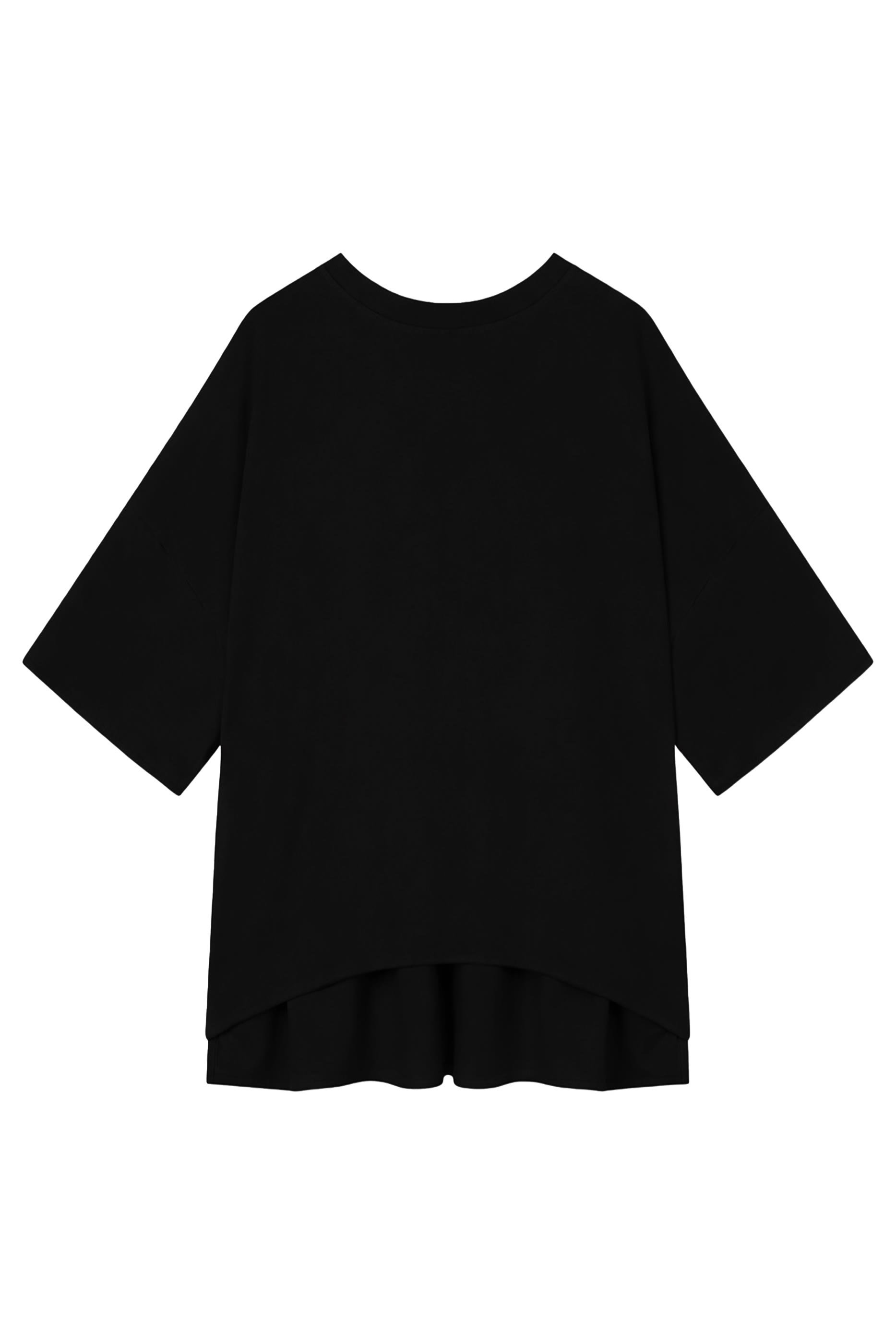 Ruffle Seam Relaxed-Fit T-Shirt