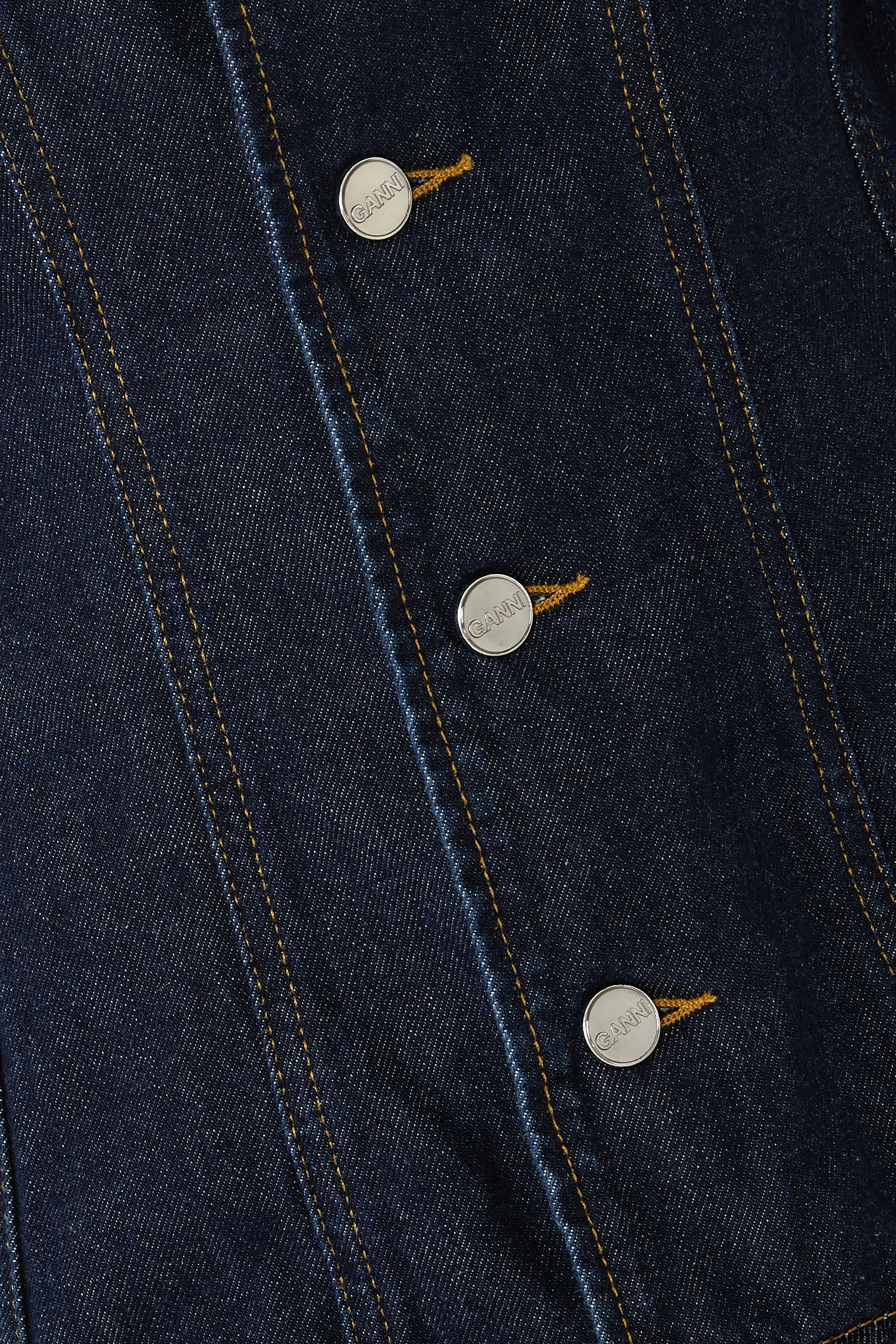 V-Neckline Denim Blazer
