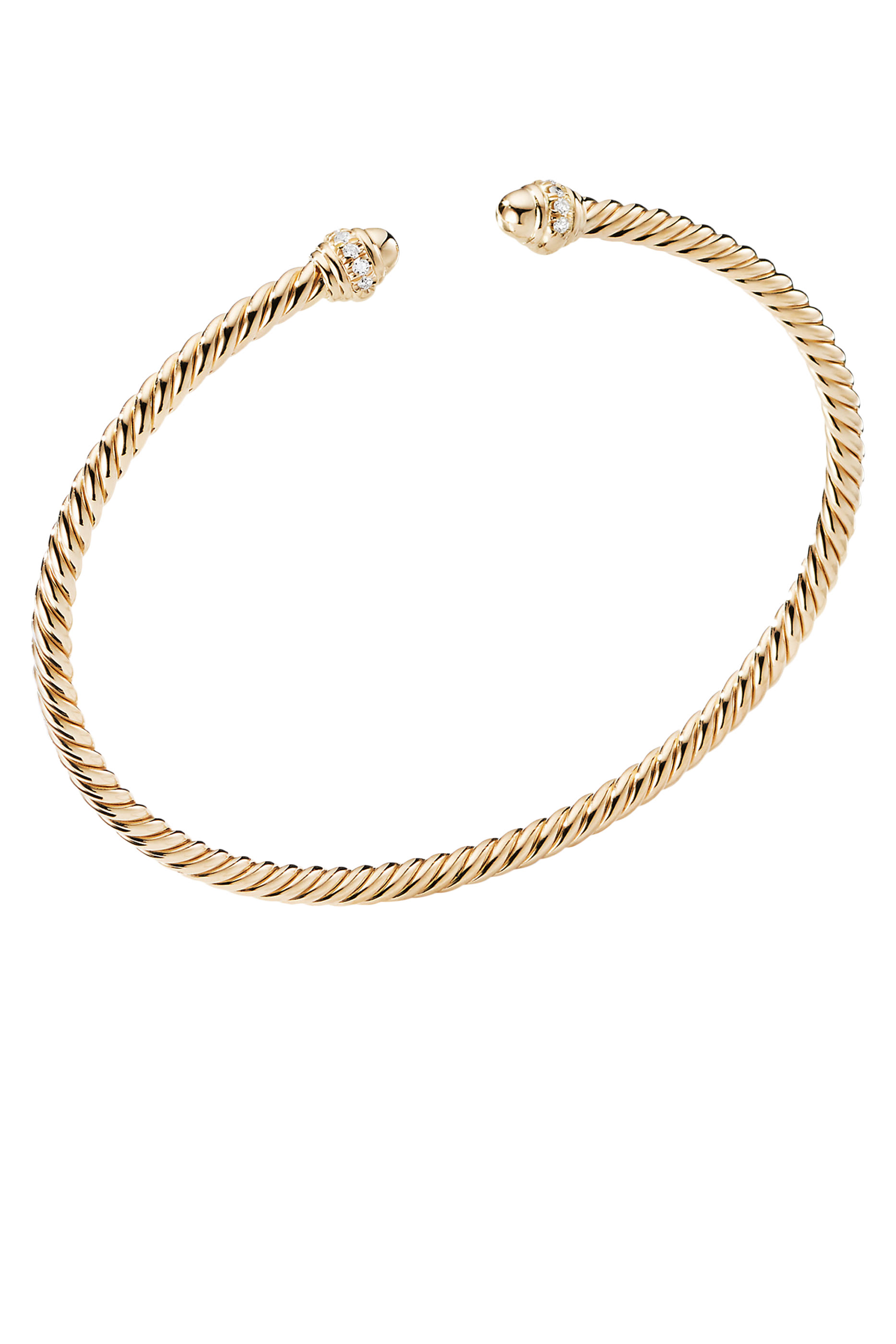 Cablespira Bracelet, 18K Gold & Diamond