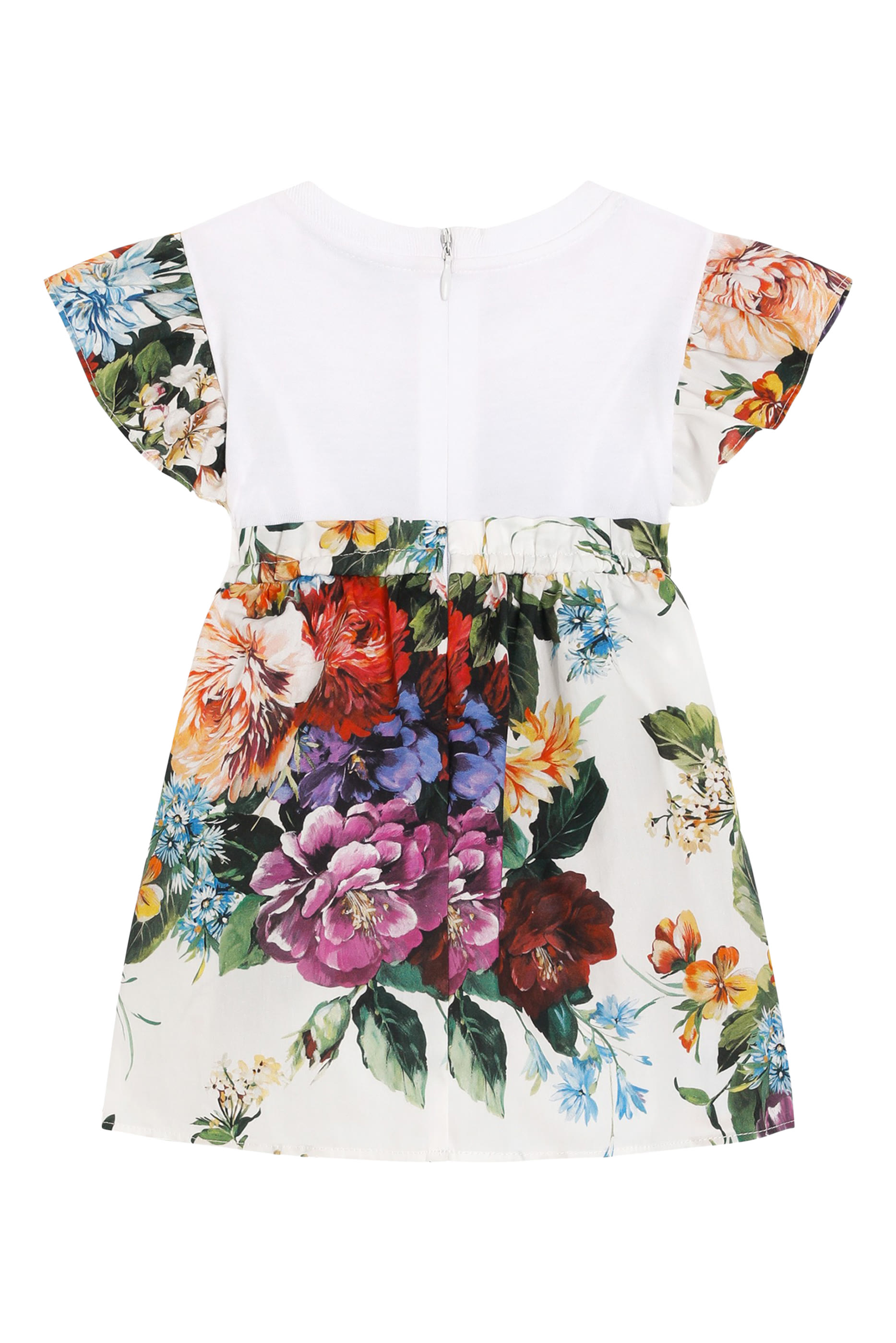 Kids DG Logo Jersey and Poplin Dress